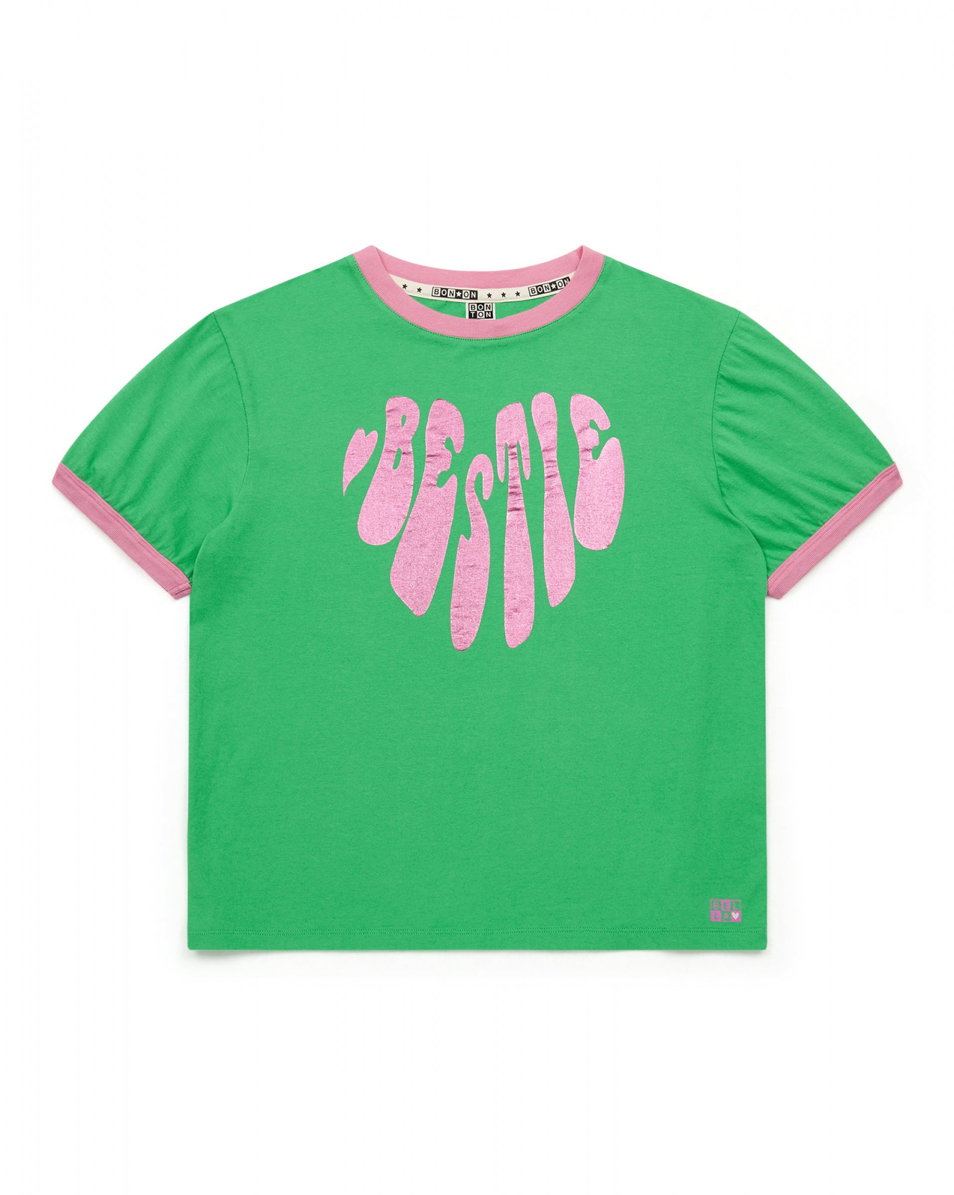 Boys & Girls Green Cotton T-Shirt