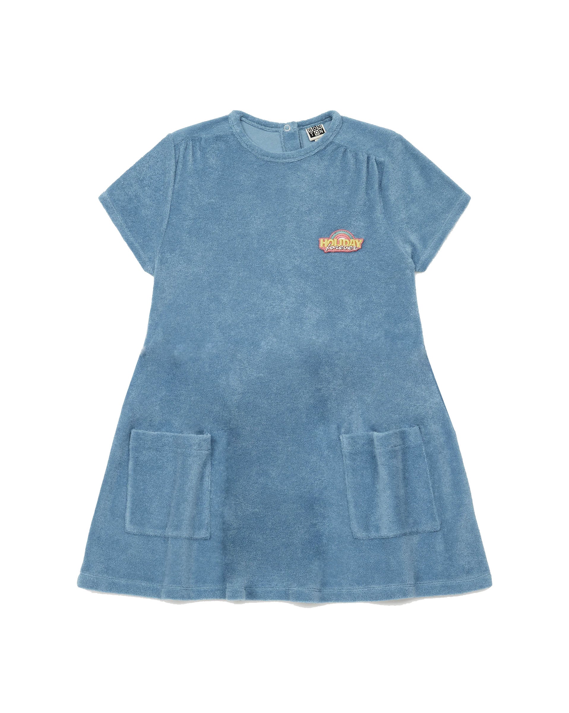 Girls Blue Cotton Dress