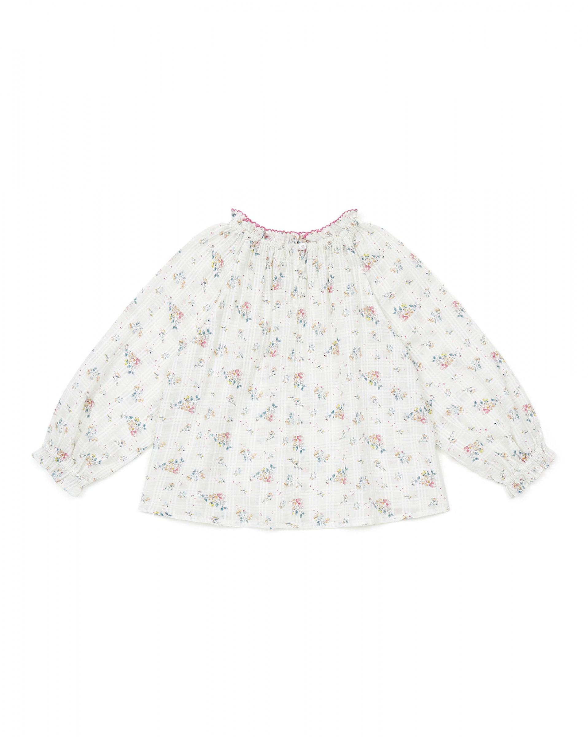 Girls White Print Top