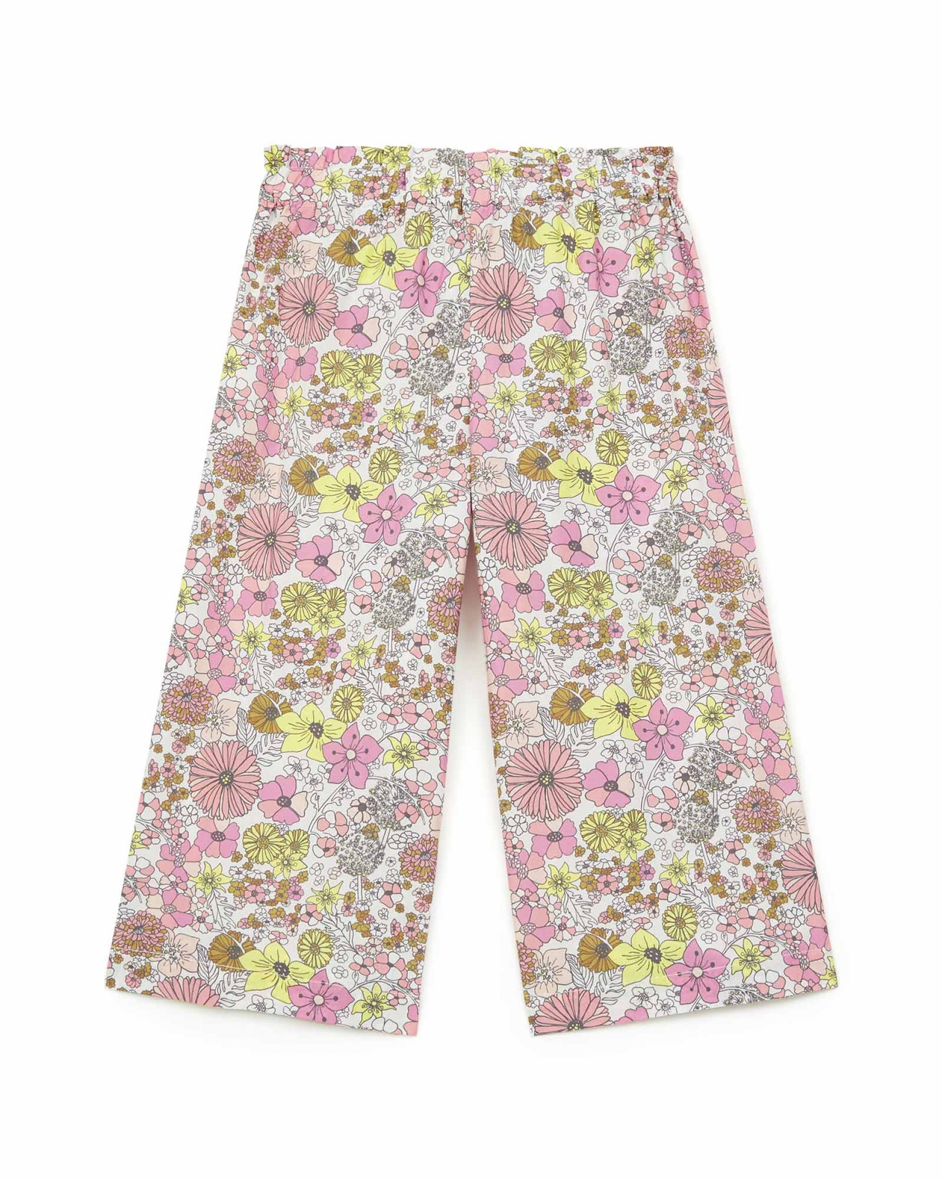 Girls Pink Print Trousers