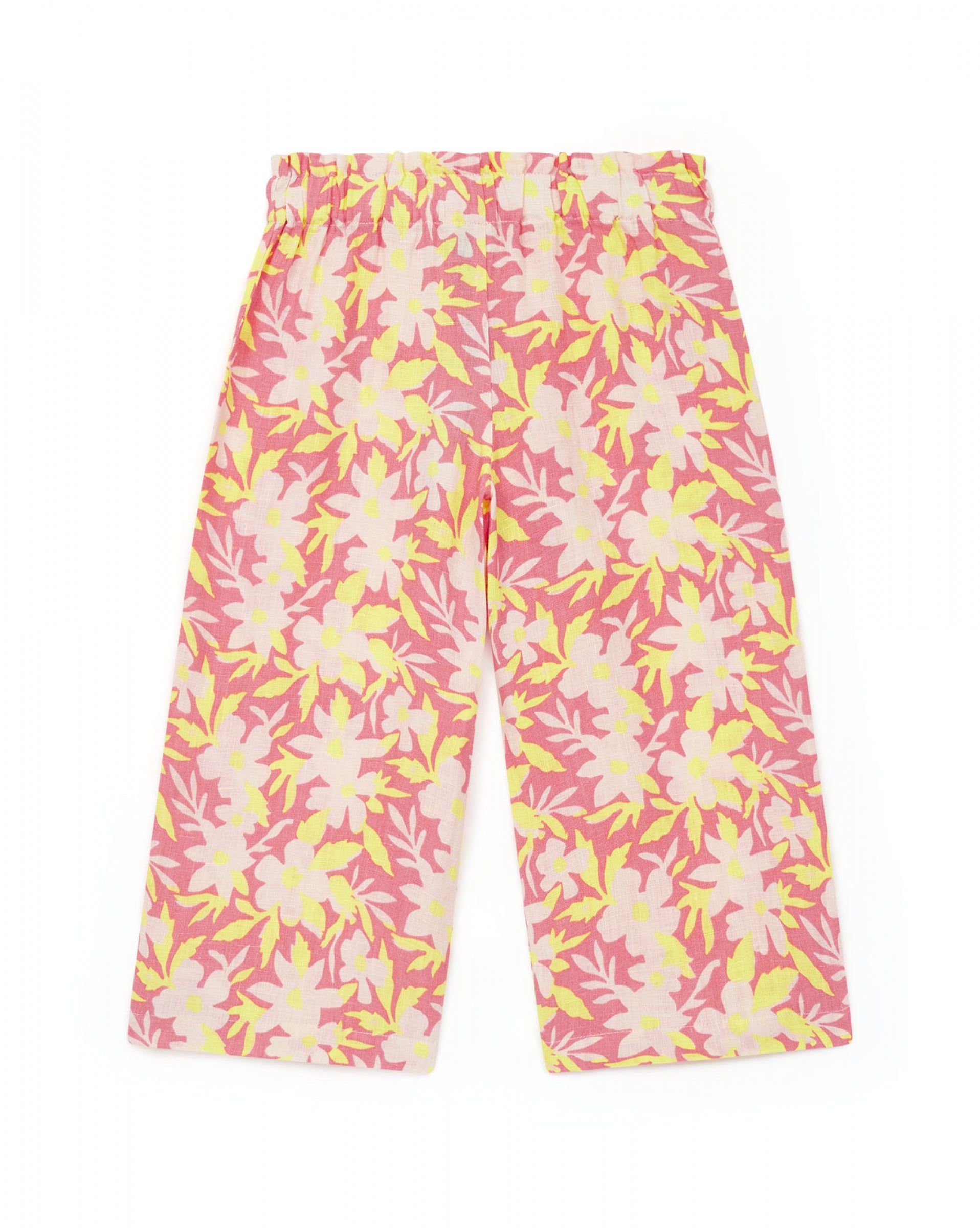 Girls Pink Print Trousers