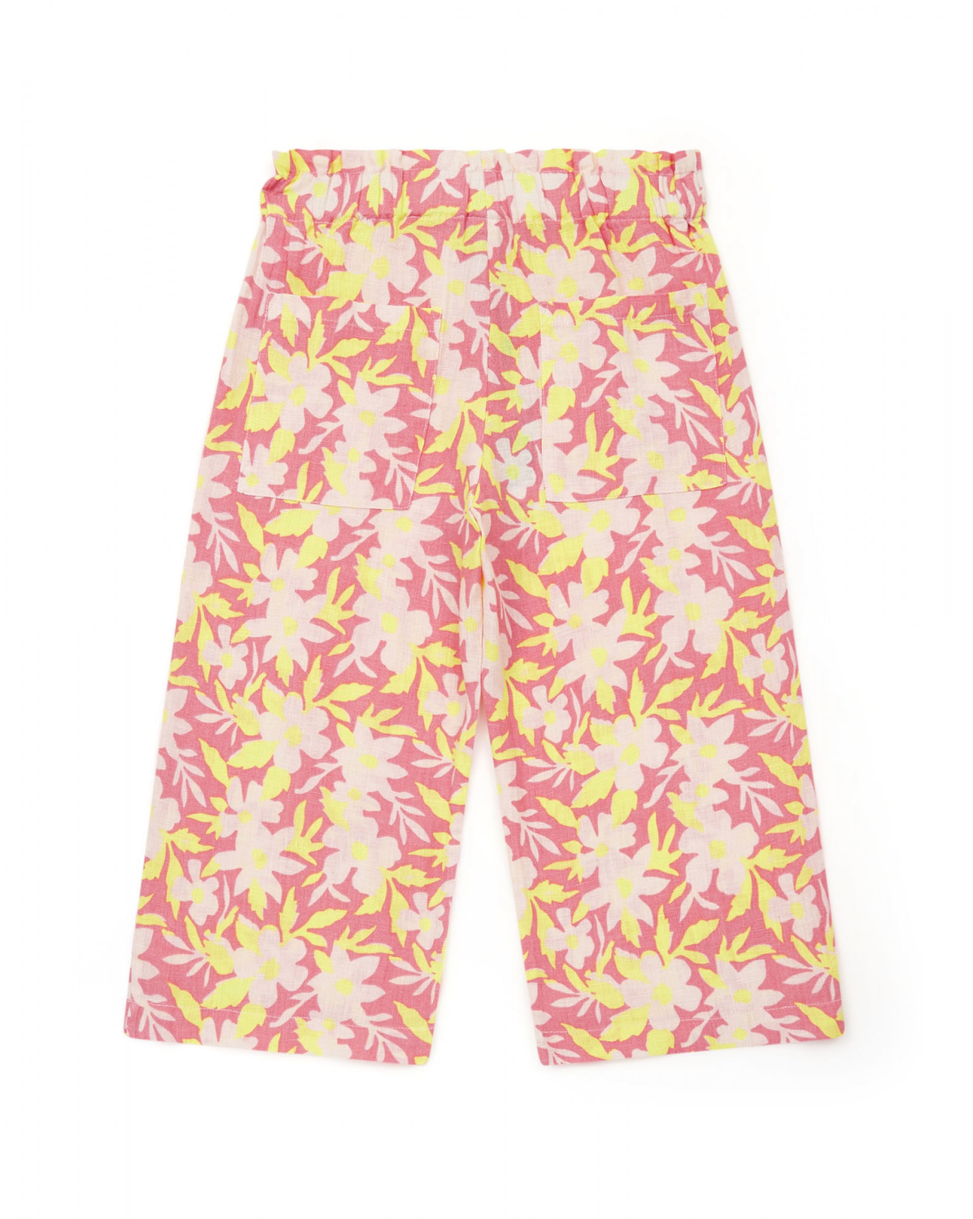 Girls Pink Print Trousers