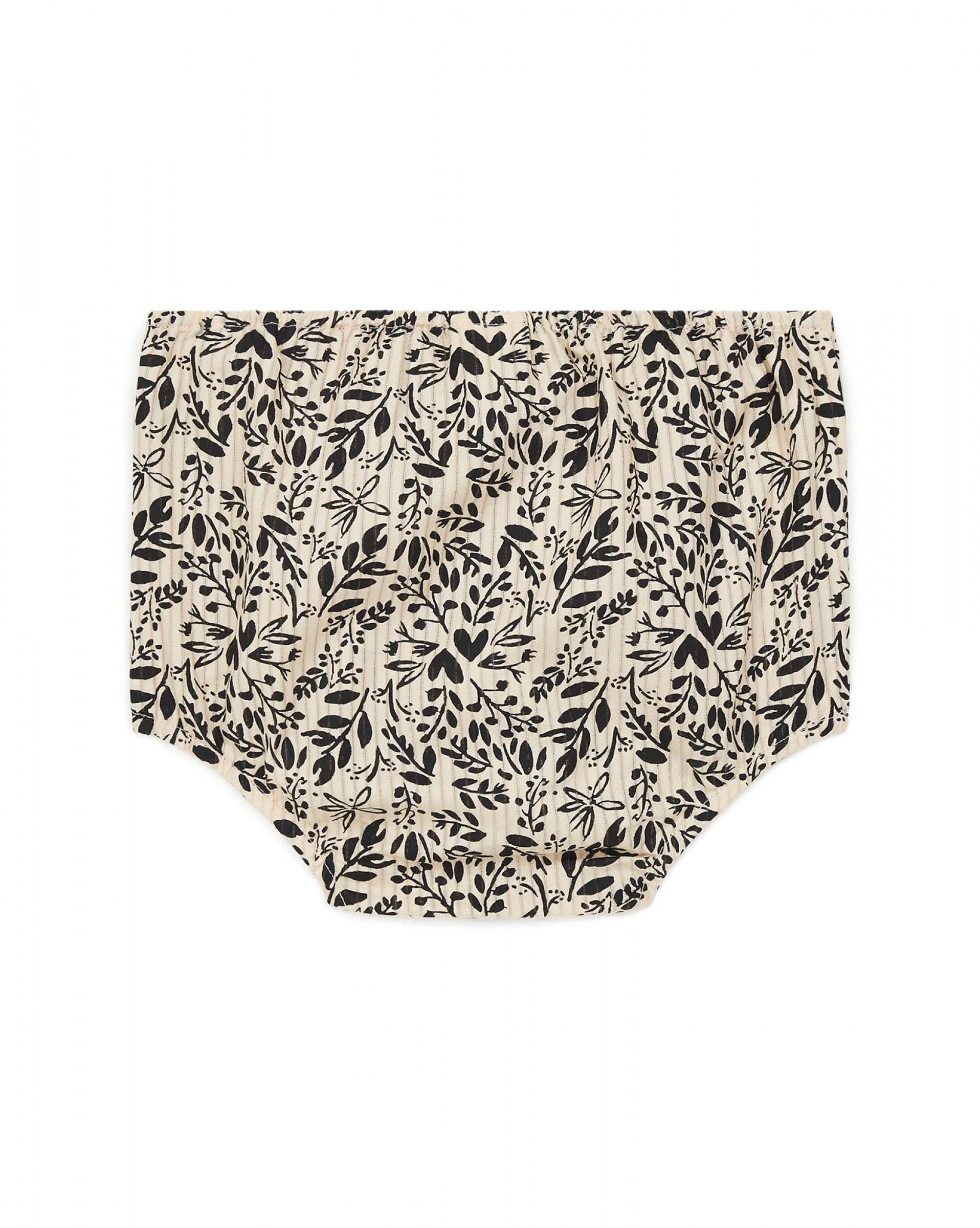 Baby Girls Beige Floral Bloomers