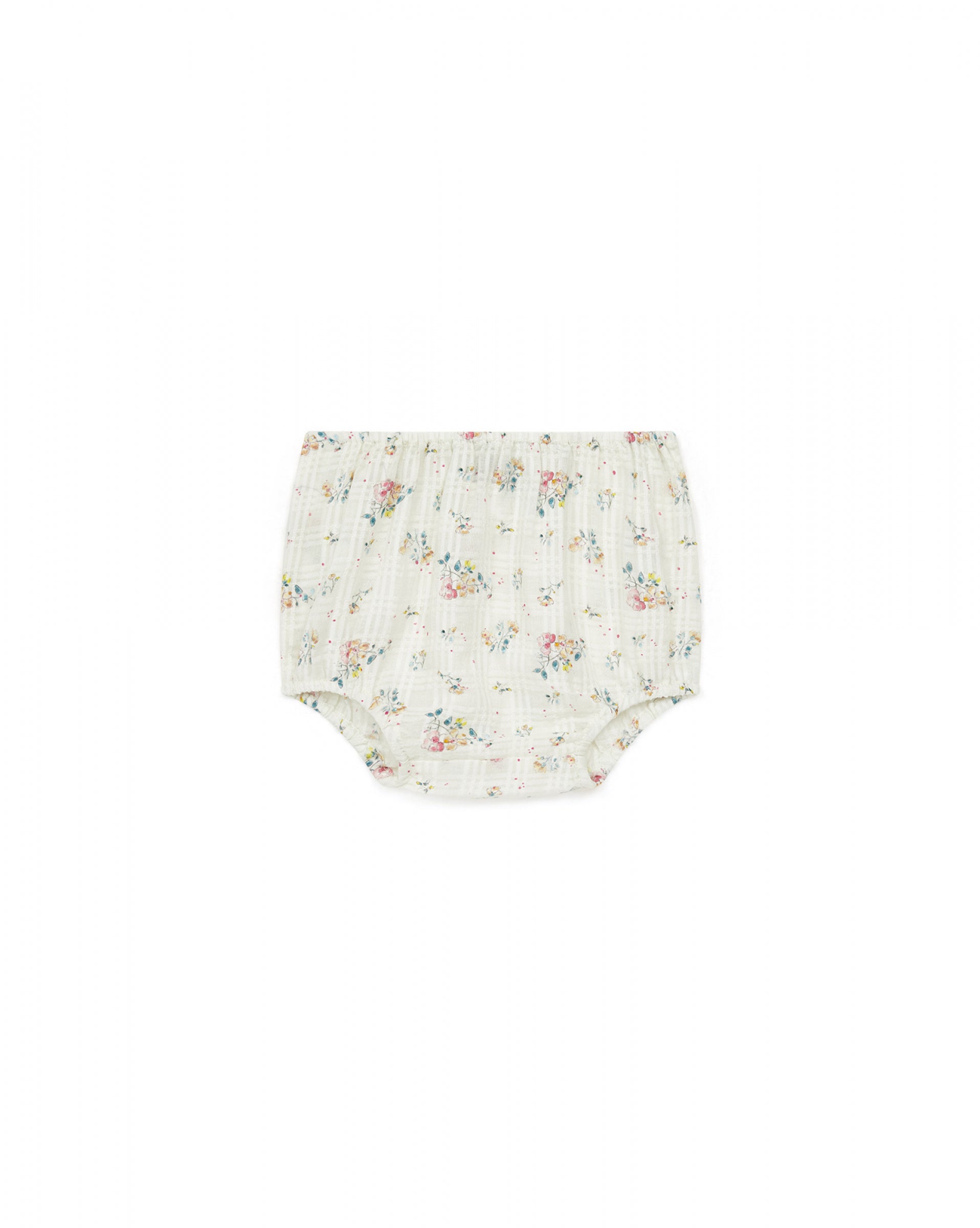 Baby Girls White Floral Bloomers