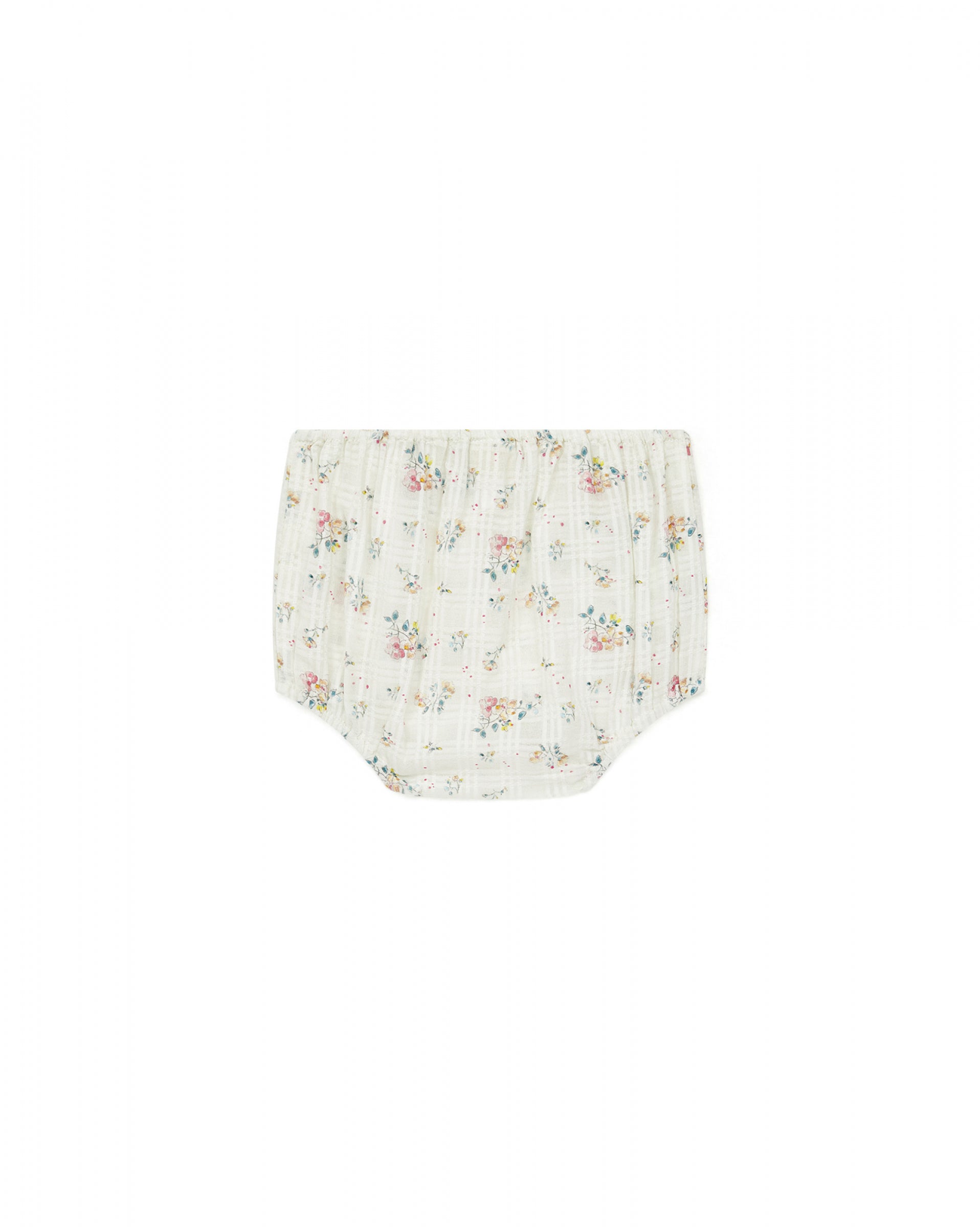 Baby Girls White Floral Bloomers