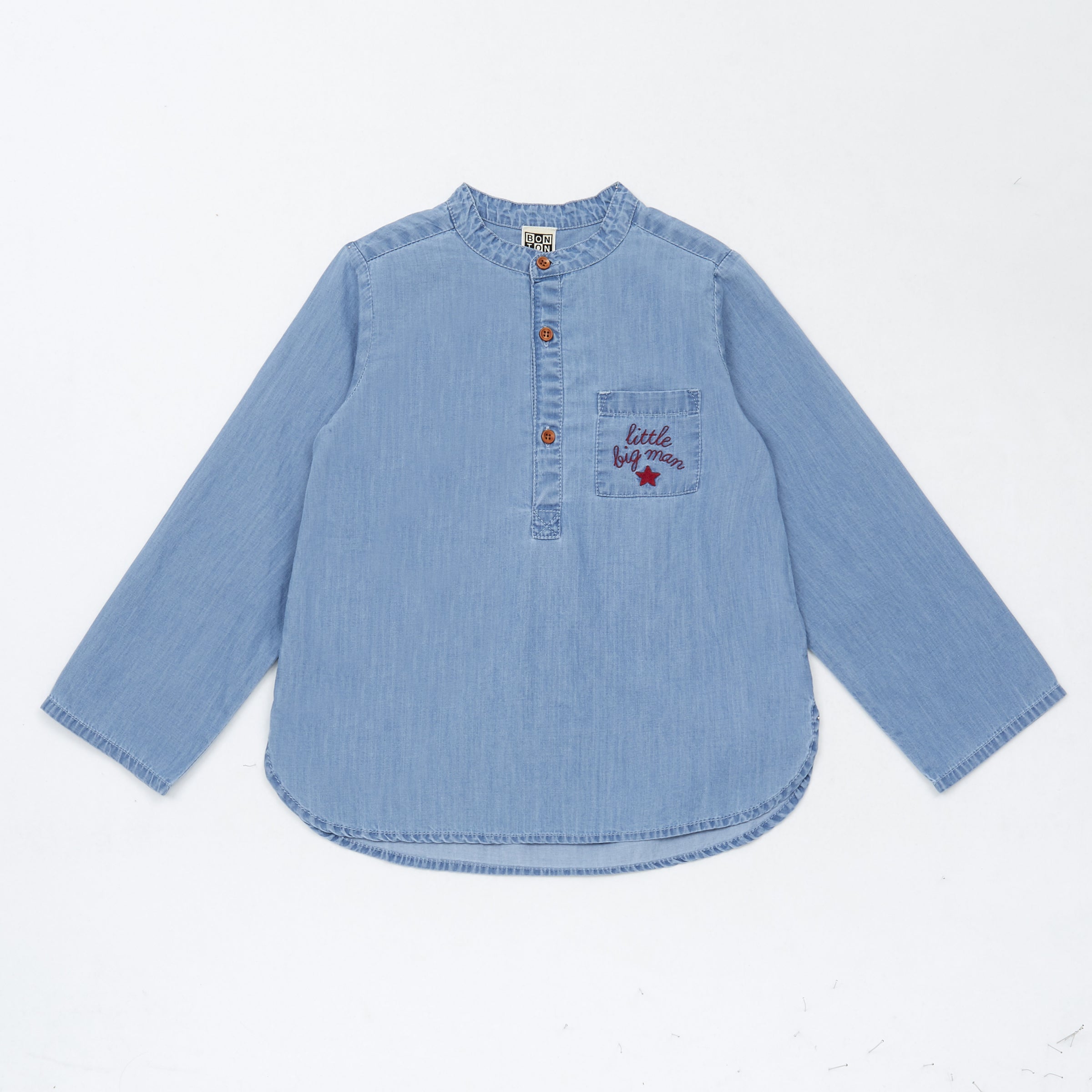 Boys & Girls Blue Cotton Shirt