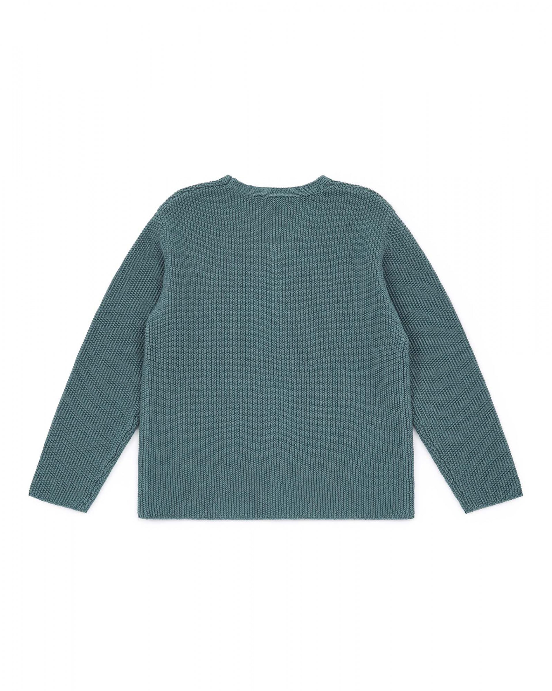 Boys Dark Green Cotton Cardigan