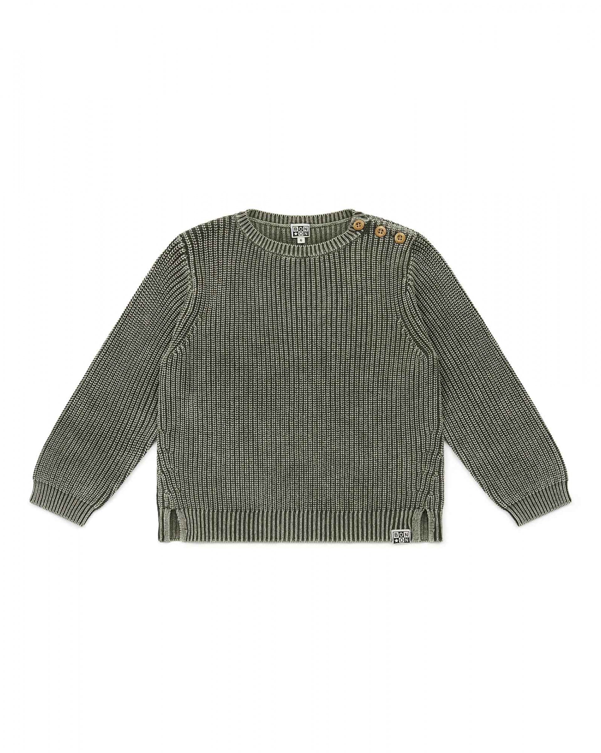 Boys Khaki Cotton Sweater