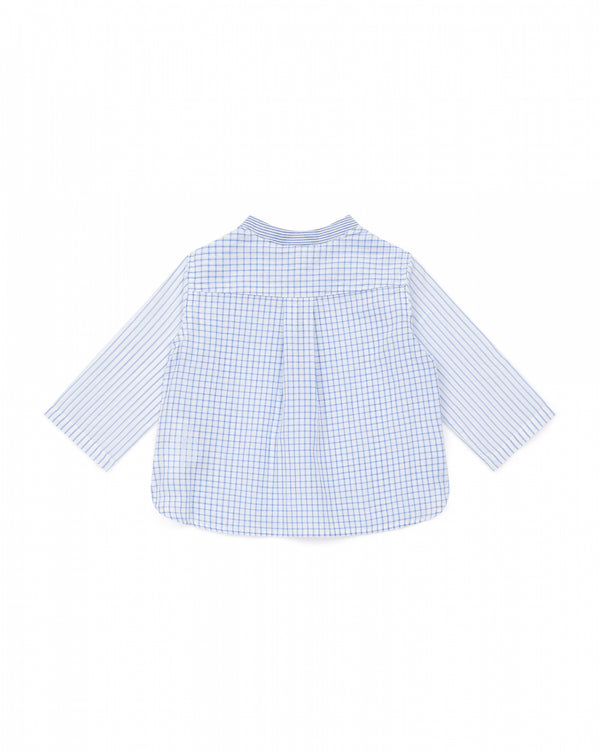 Baby Boys Blue Check Cotton Shirt