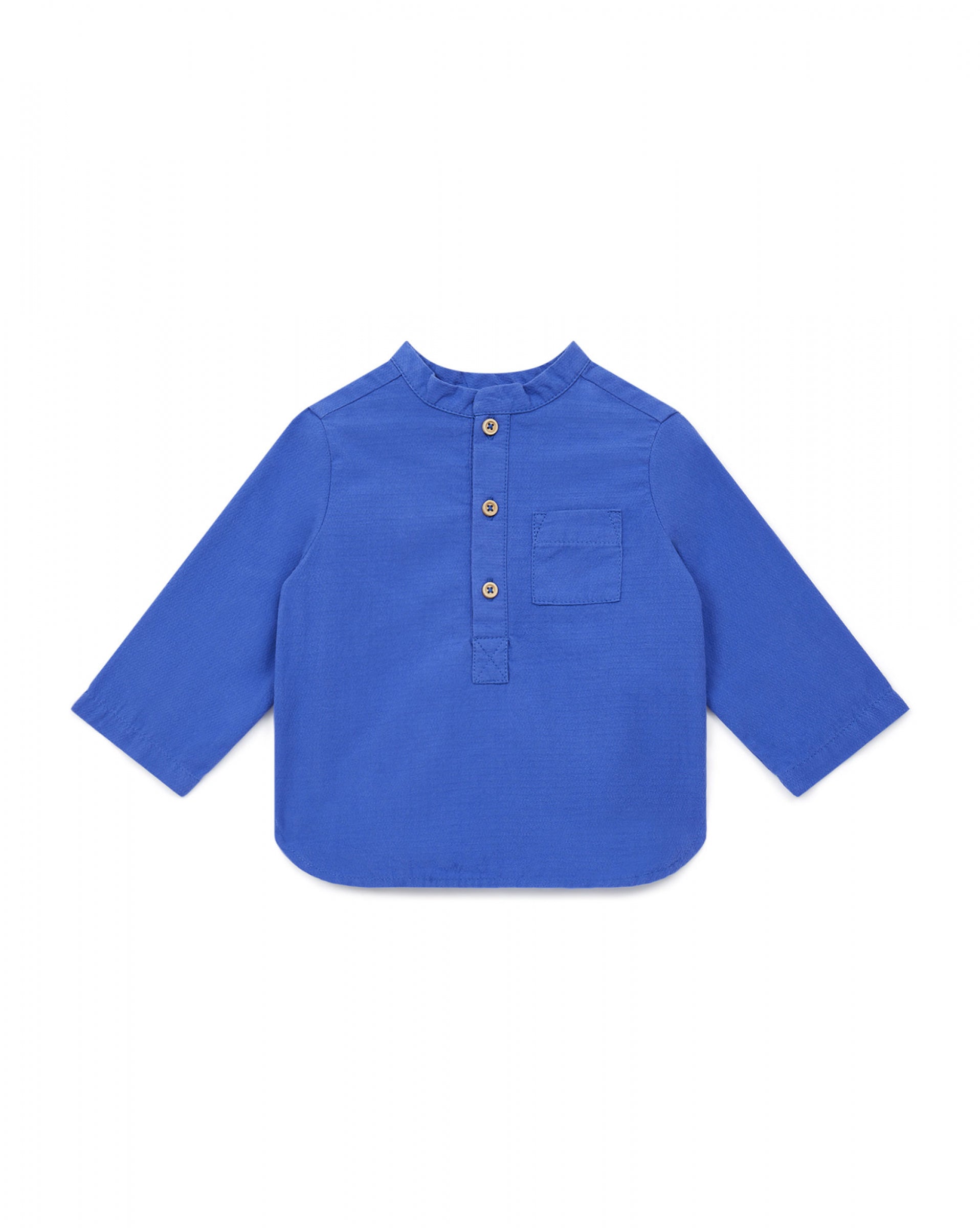 Baby Boys Blue Cotton Shirt