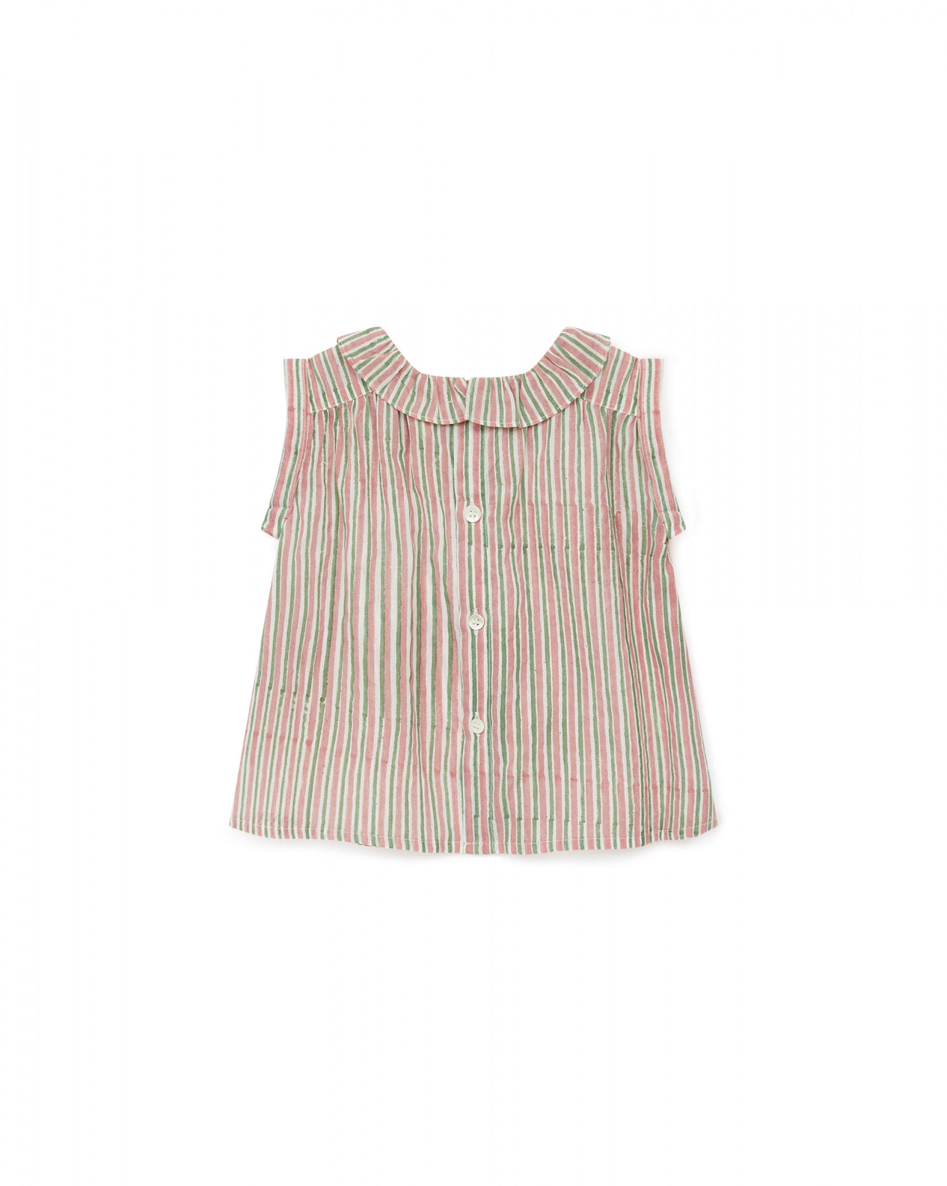Baby Girls Multicolor Stripes Cotton Top