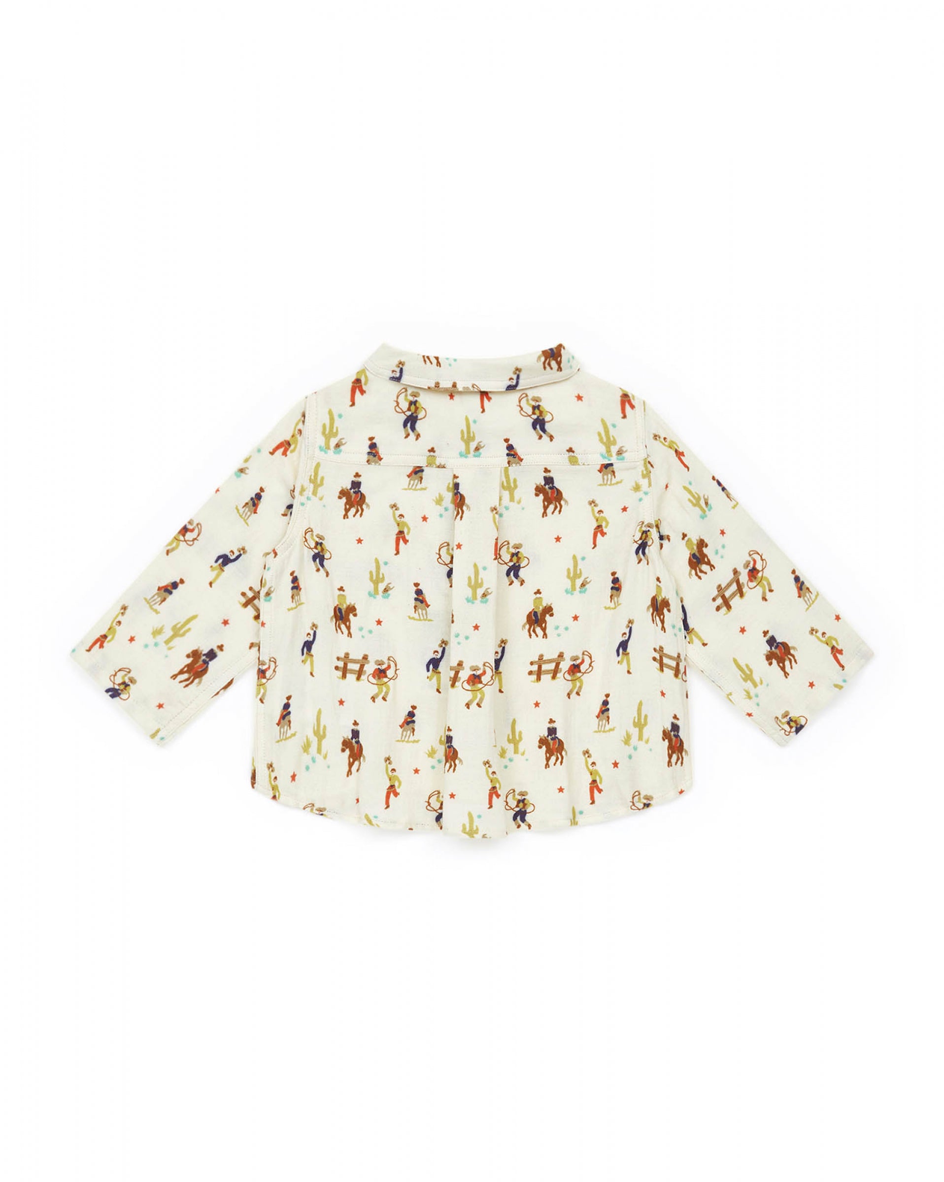 Baby Boys White Cotton Shirt