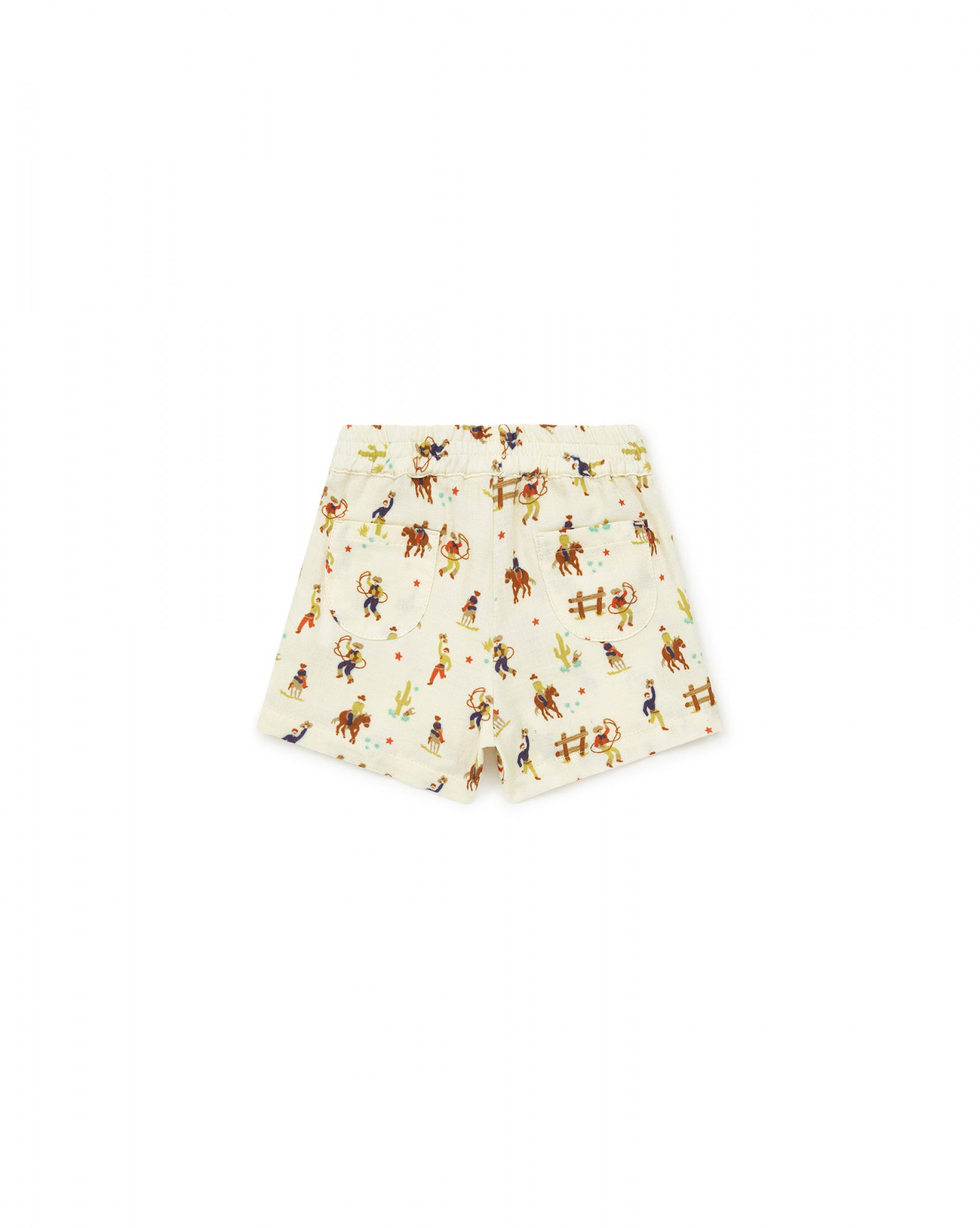 Baby Girls White Cotton Shorts