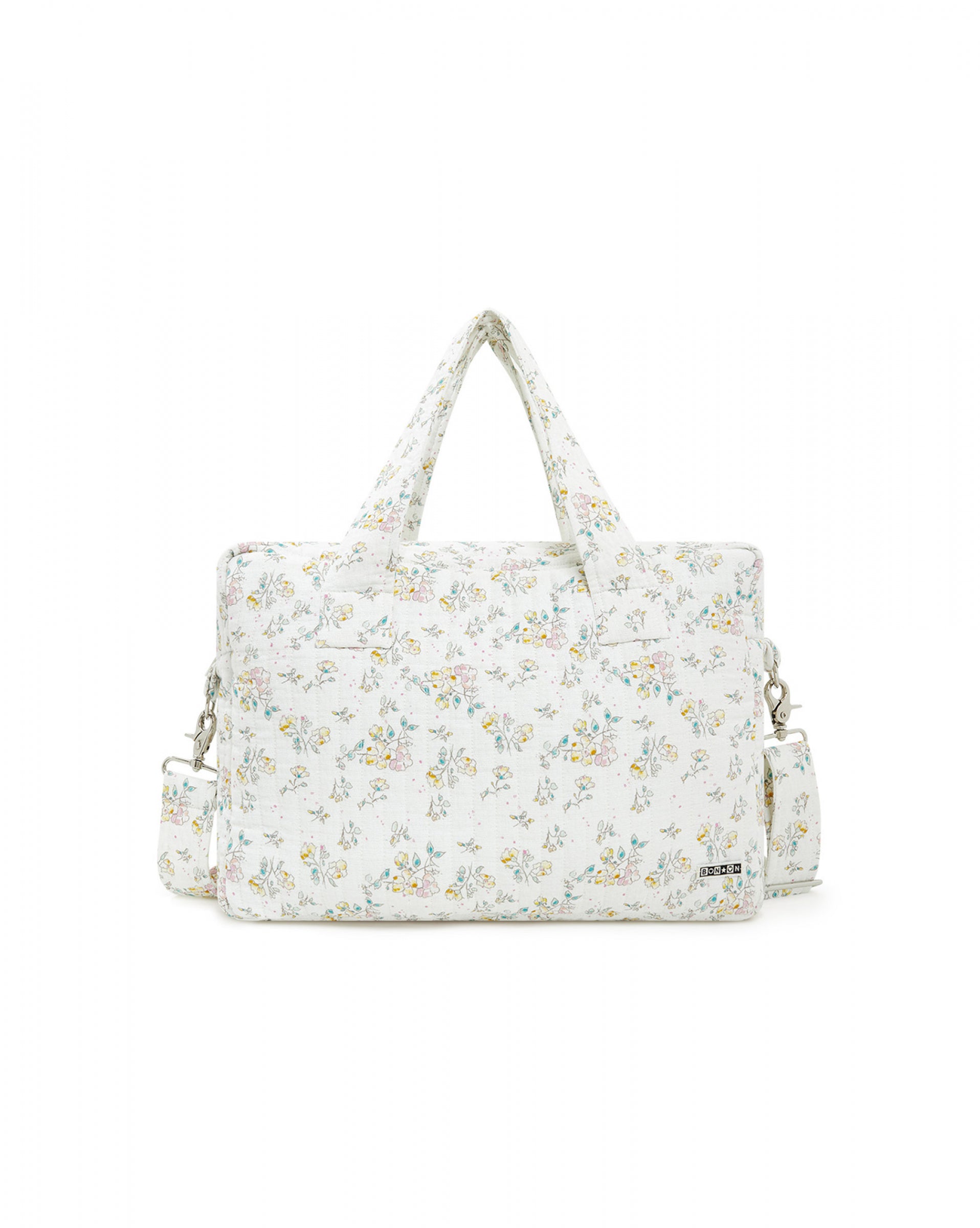 Girls White Floral Handbag