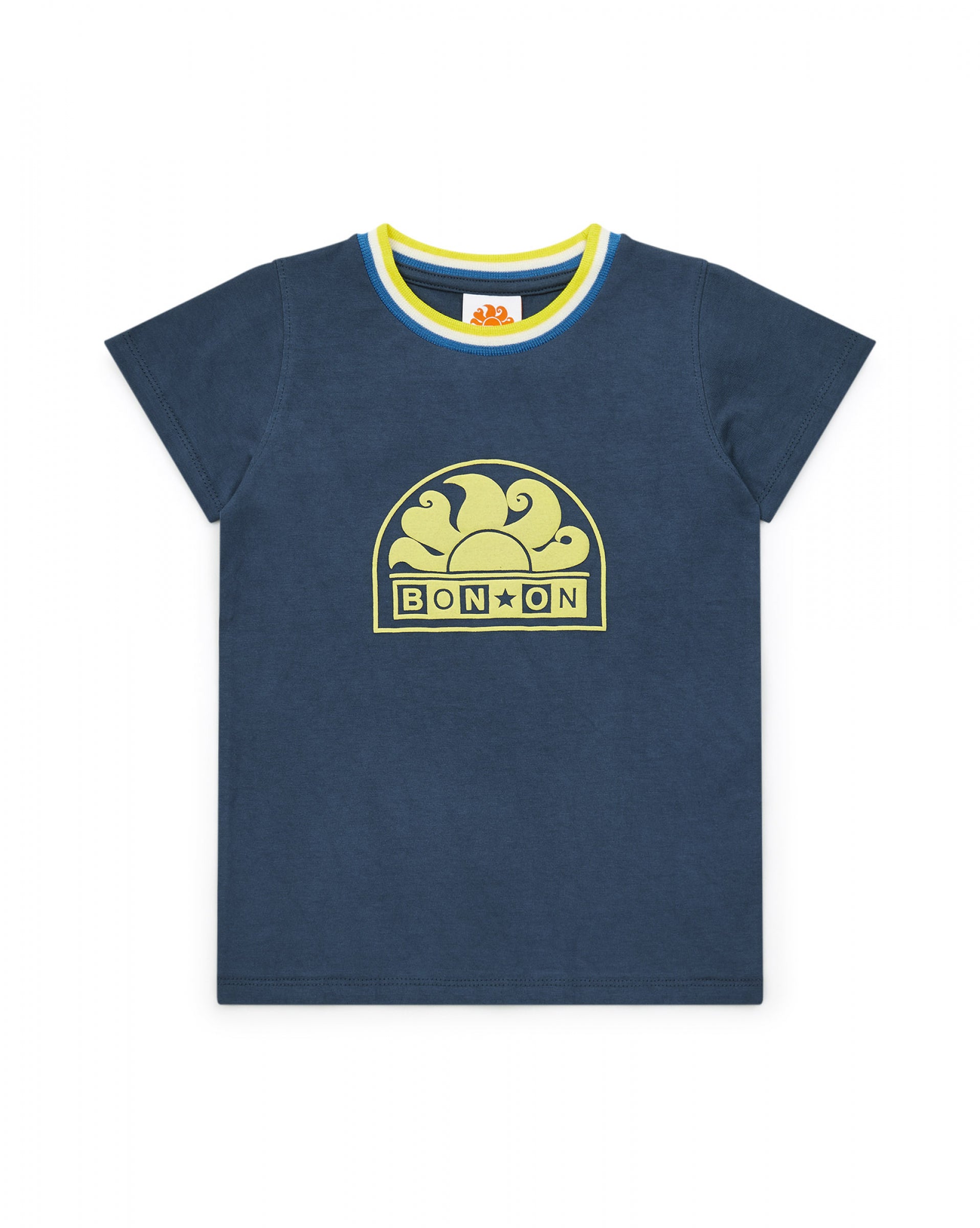 Boys & Girls Navy Cotton T-Shirt