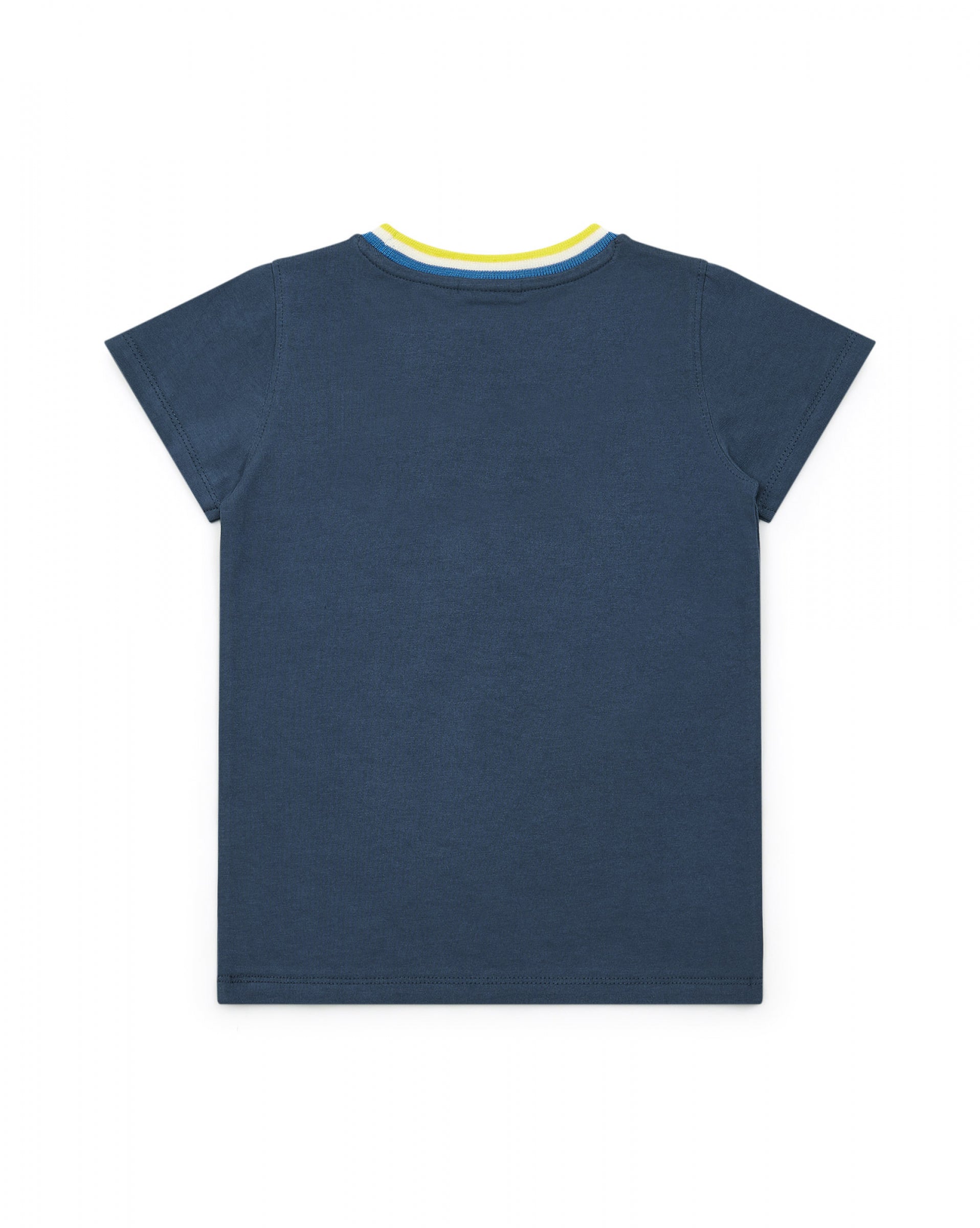 Boys & Girls Navy Cotton T-Shirt