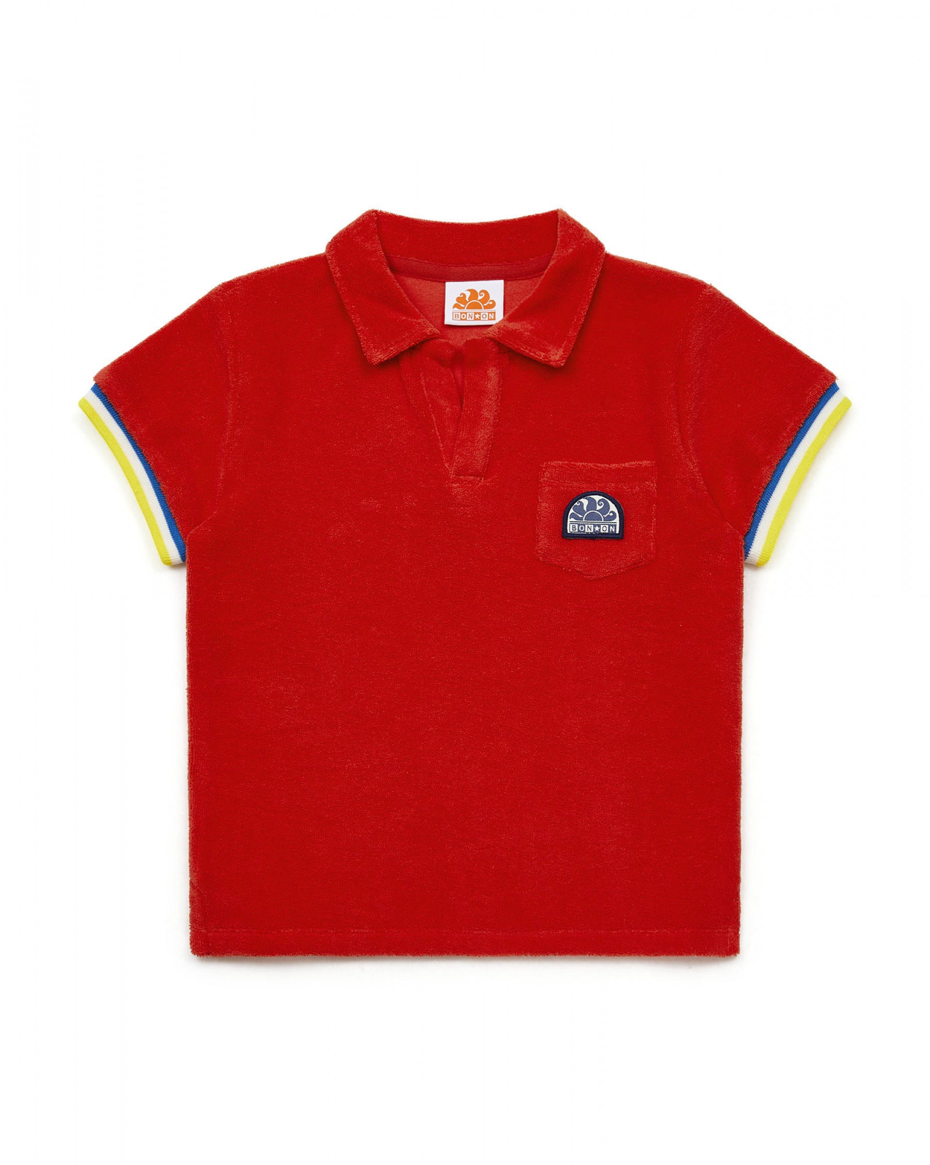 Boys & Girls Red Cotton Polo-Shirt