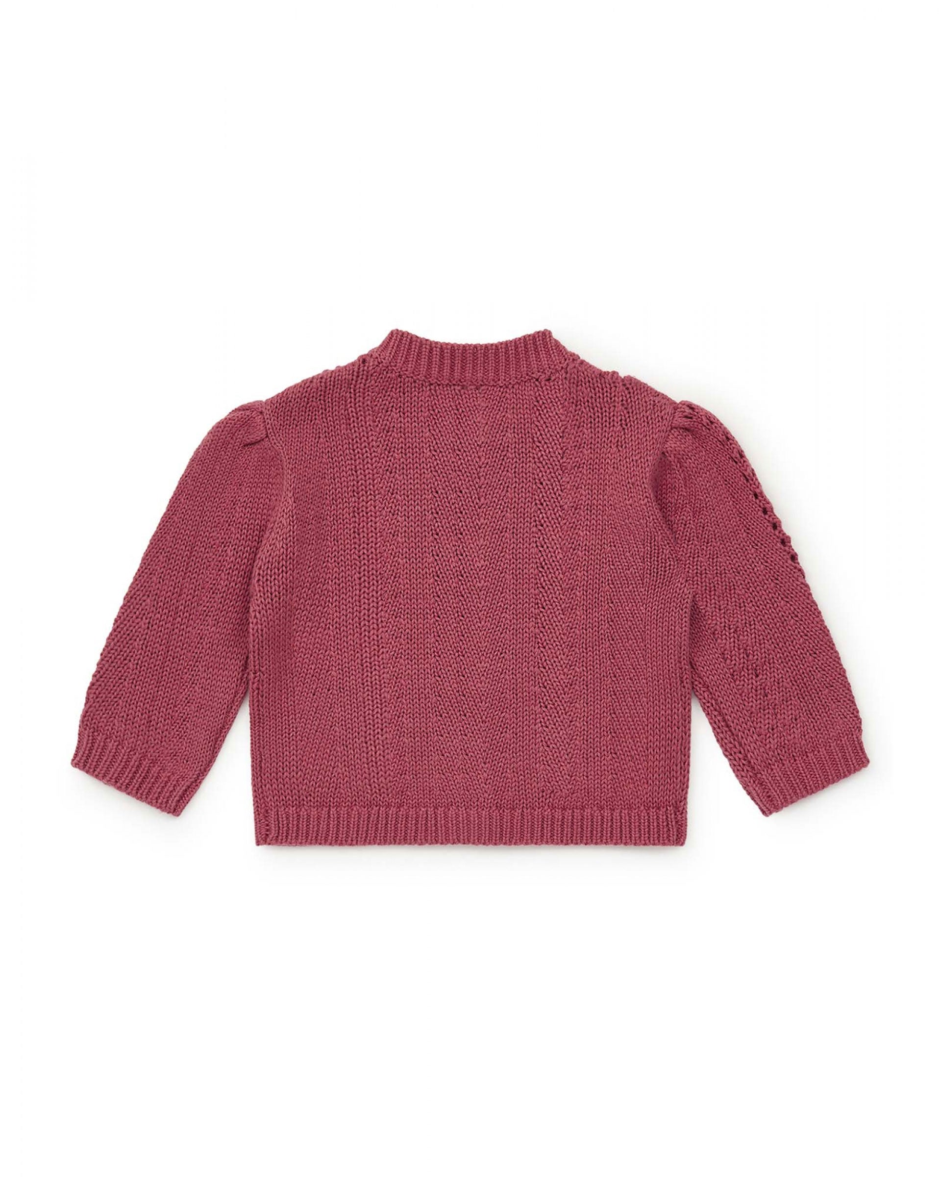 Baby Girls Purple Red Cotton Cardigan