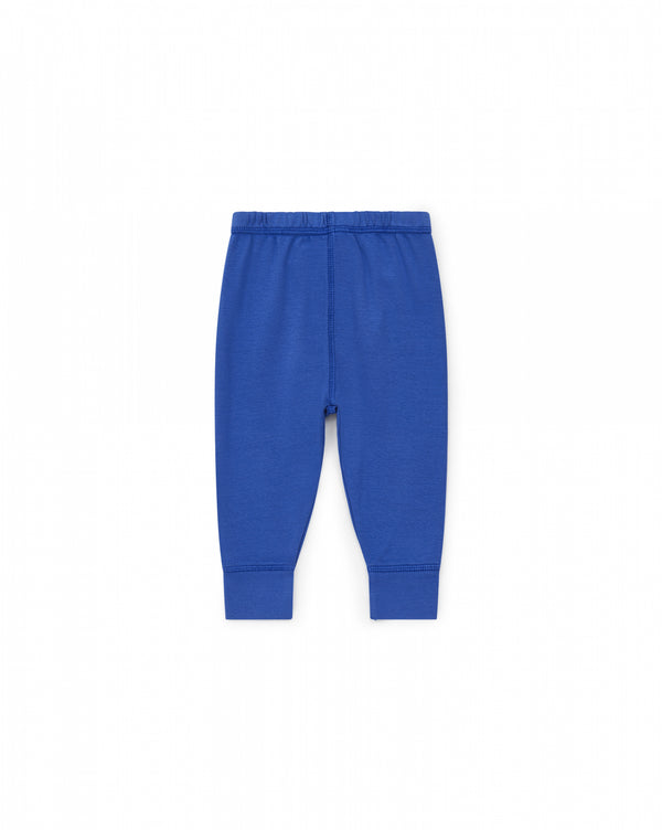 Baby Boys Blue Cotton Leggings