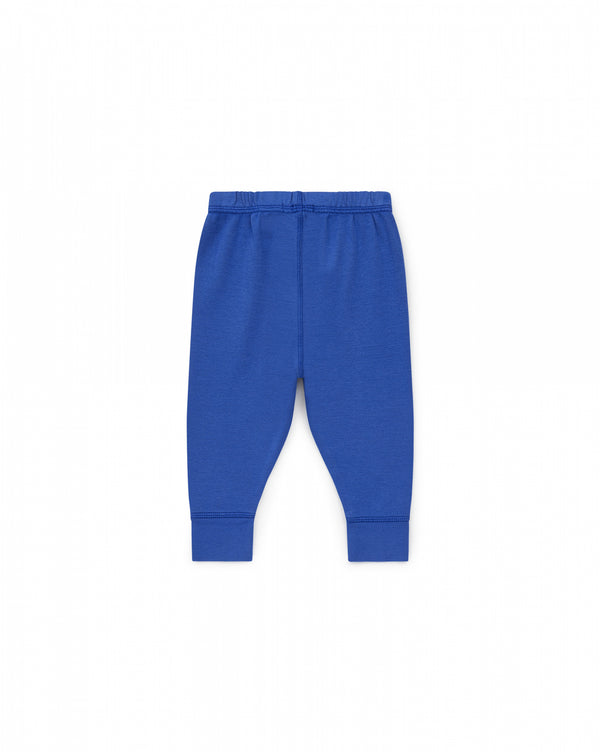 Baby Boys Blue Cotton Leggings