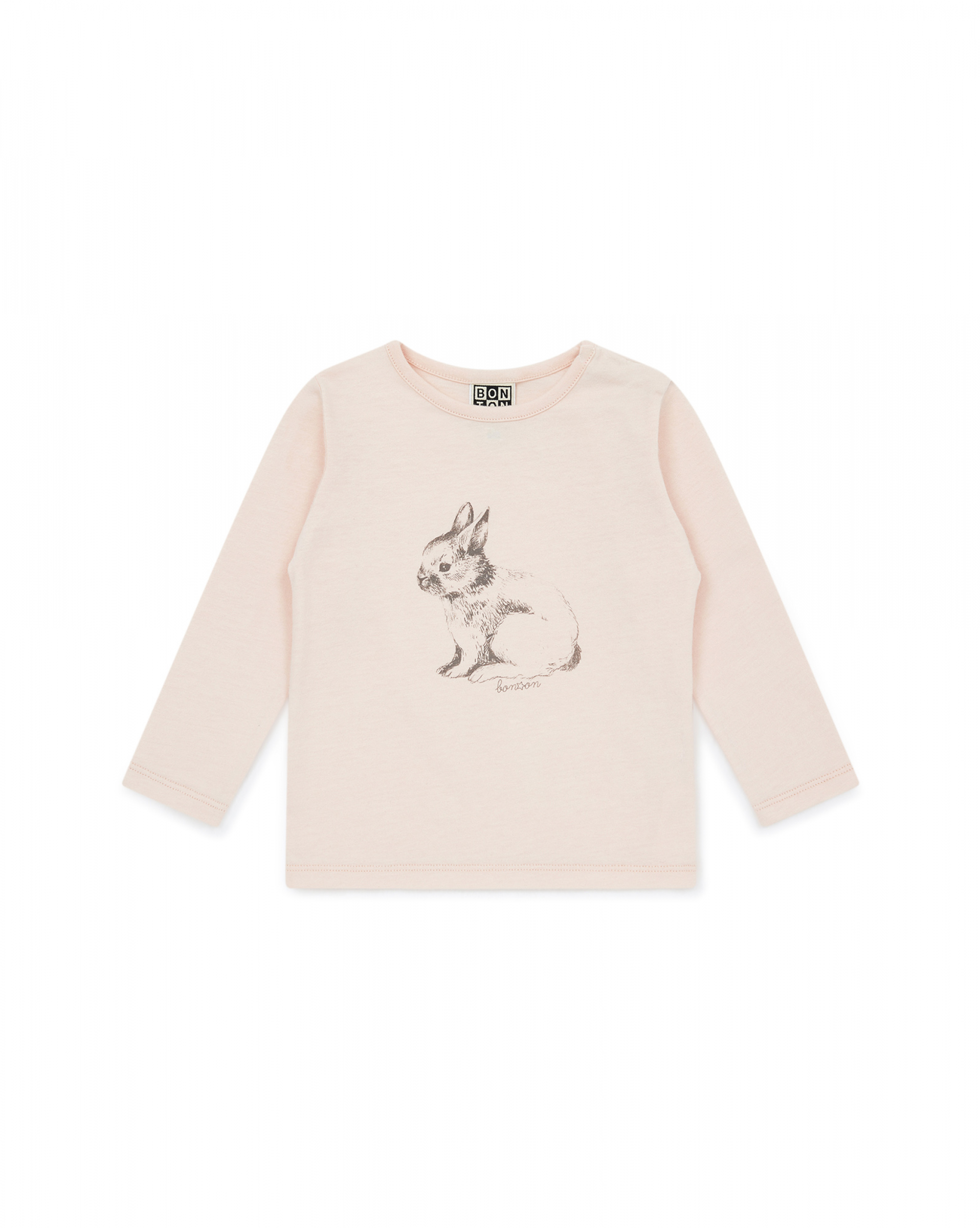 Baby Girls Light Pink Cotton T-Shirt