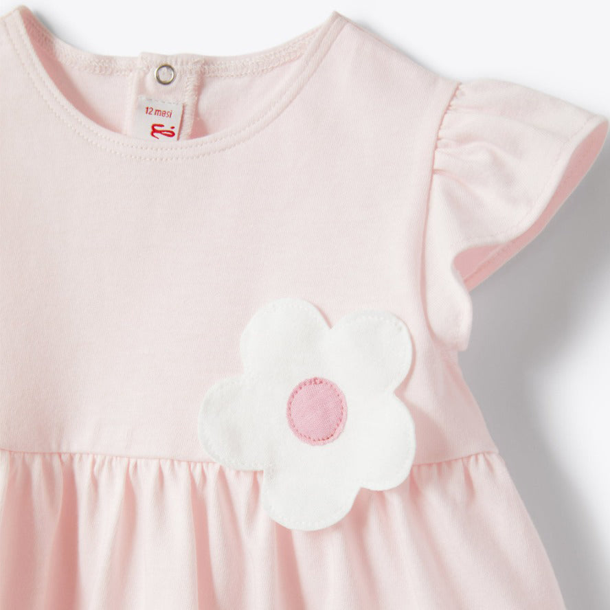 Girls Pink Cotton Dress