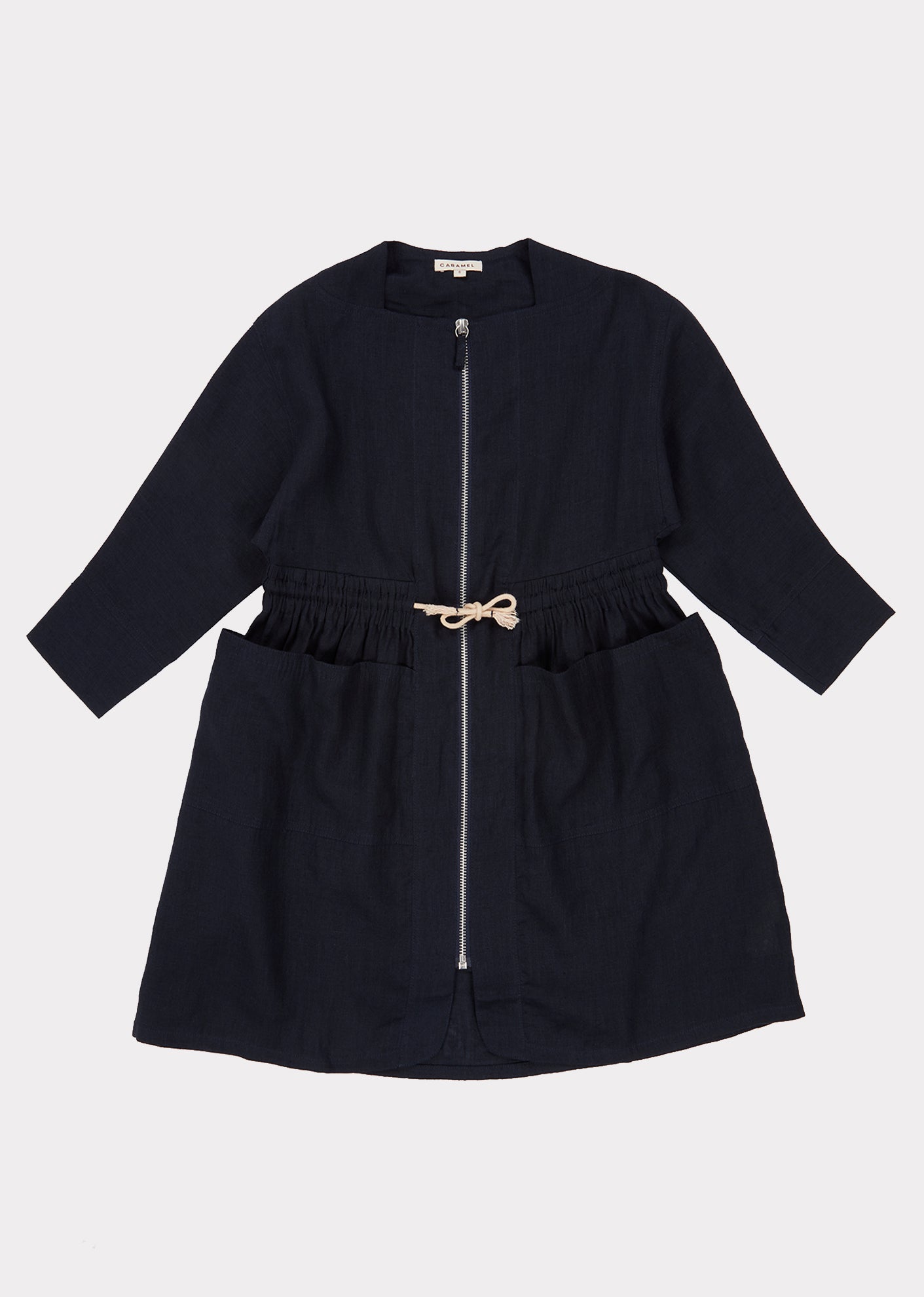 Girls Navy Waist Dress