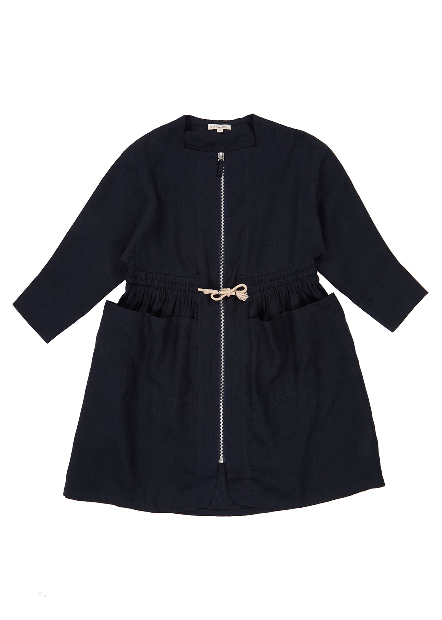 Girls Navy Waist Dress