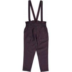 Girls Multico Big Stripes Gold Cotton Trousers