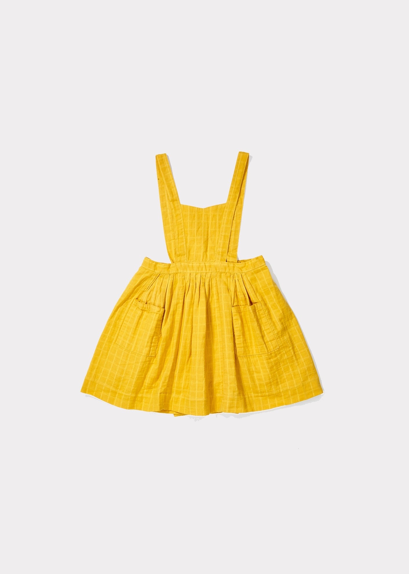 Girls Yellow Check Skirt