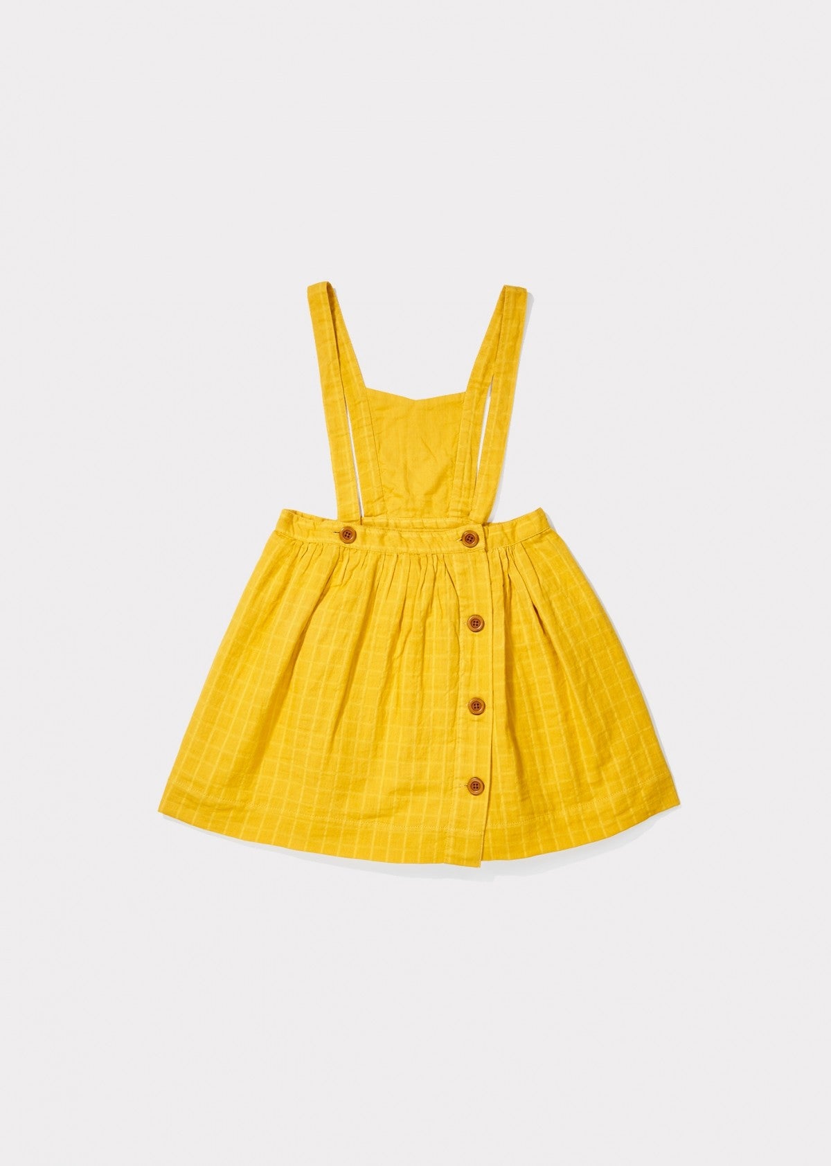 Girls Yellow Check Skirt