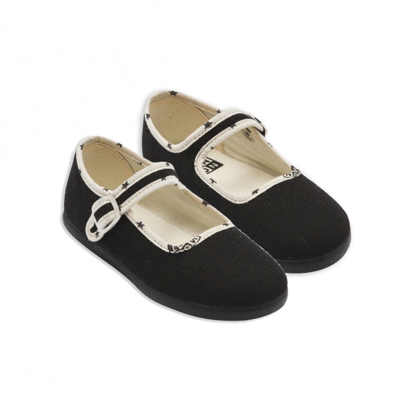 Girls Black Cotton Shoes