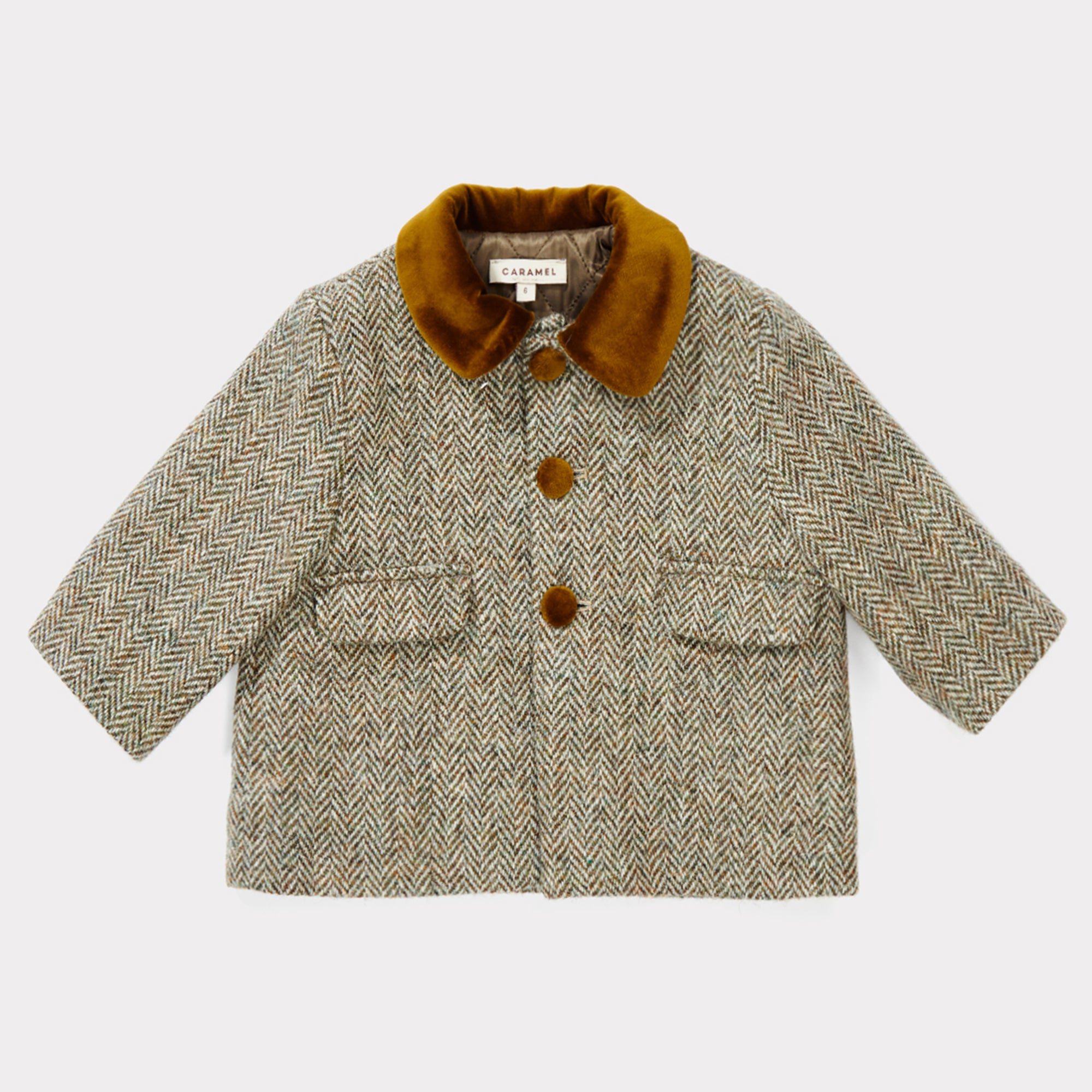 Baby Featherweight Tweed Wool Coat