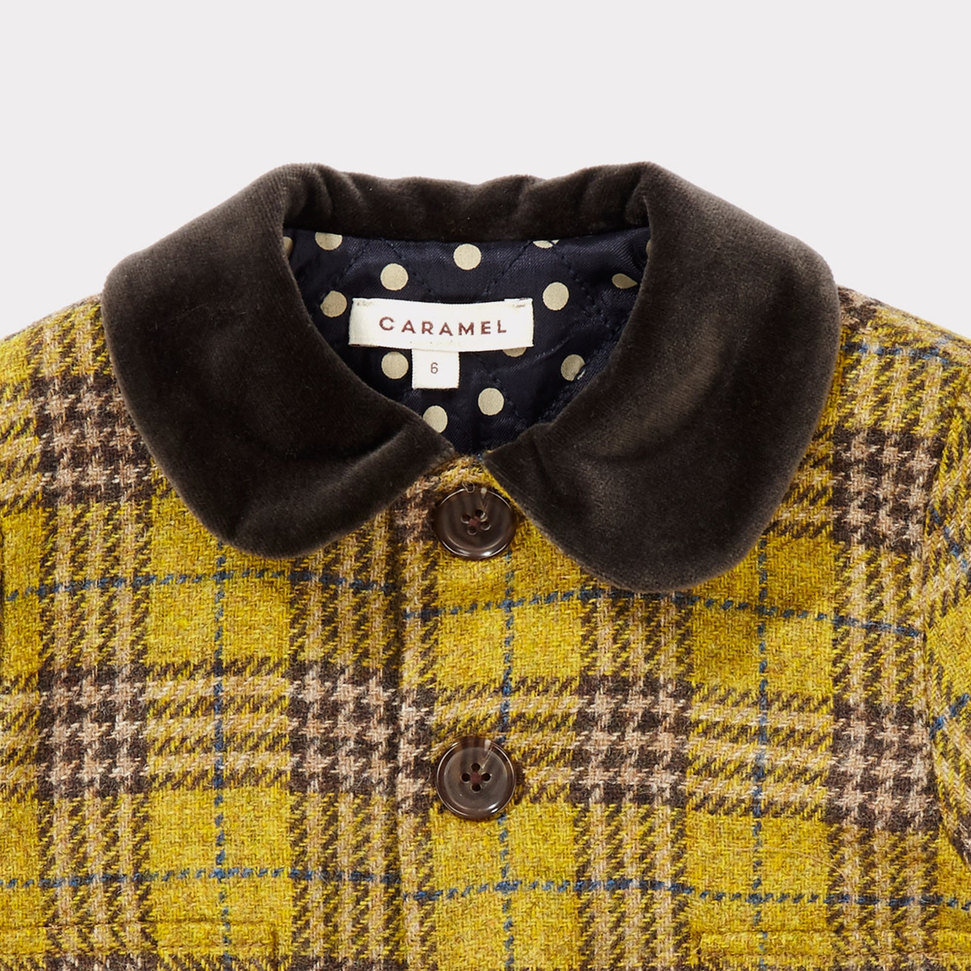 Baby Onion Check Pure New Wool Coat