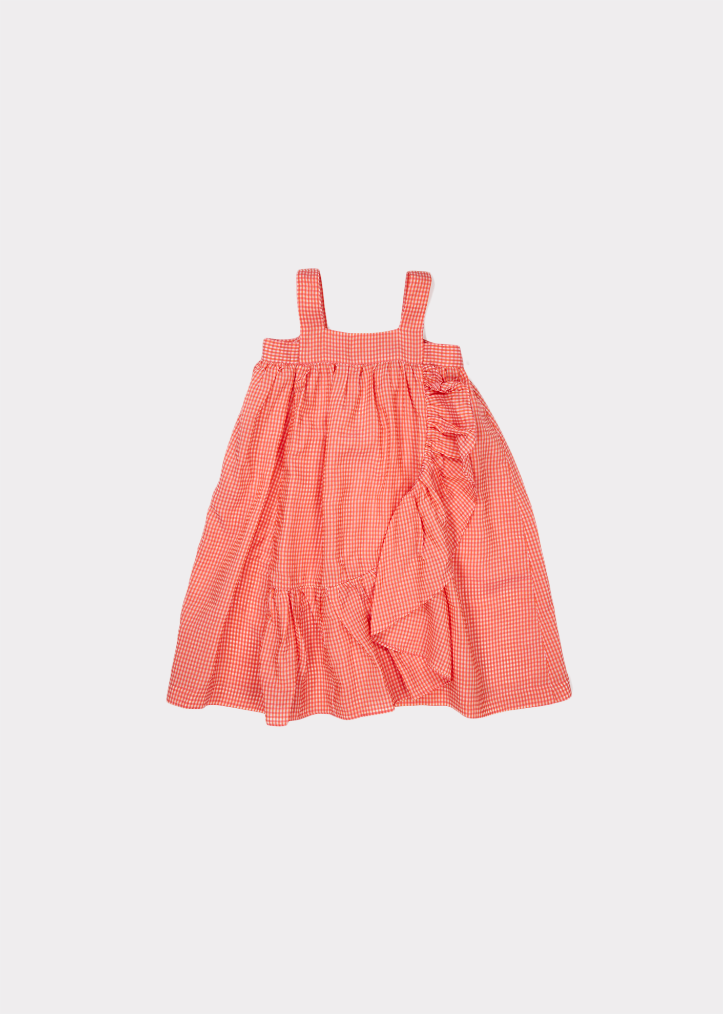 Girls Strawberry Check Dress