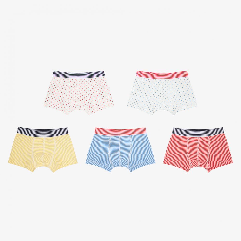 Boys Multicolor Cotton Underwear Set (5 Pack)