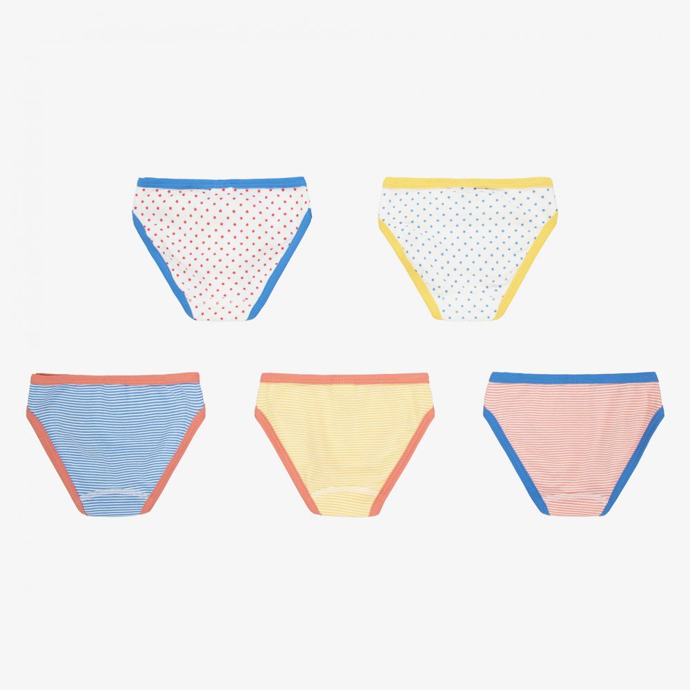 Girls Multicolor Cotton Underwear Set (5 Pack)
