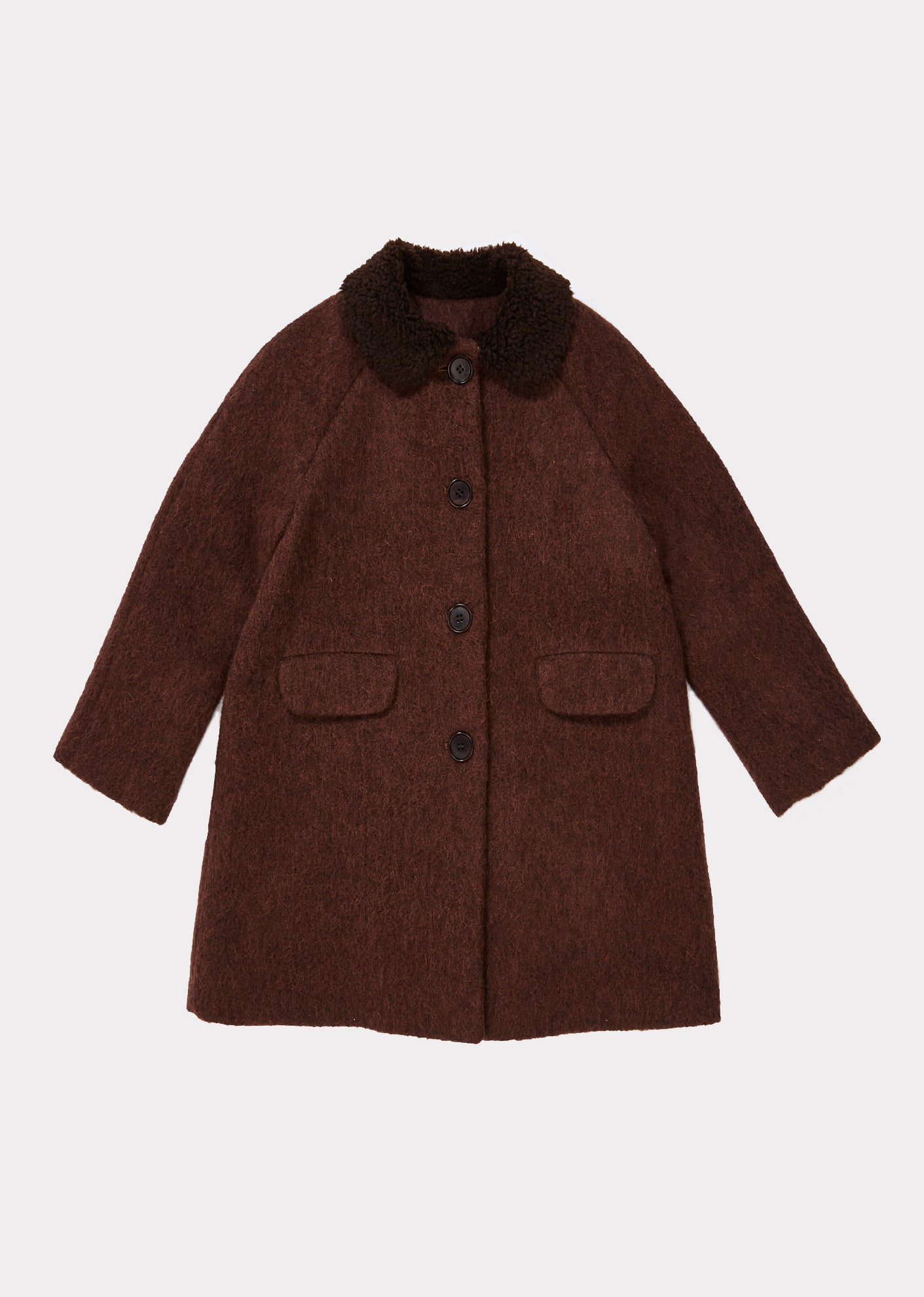 Boys & Girls Plum Wool Coat