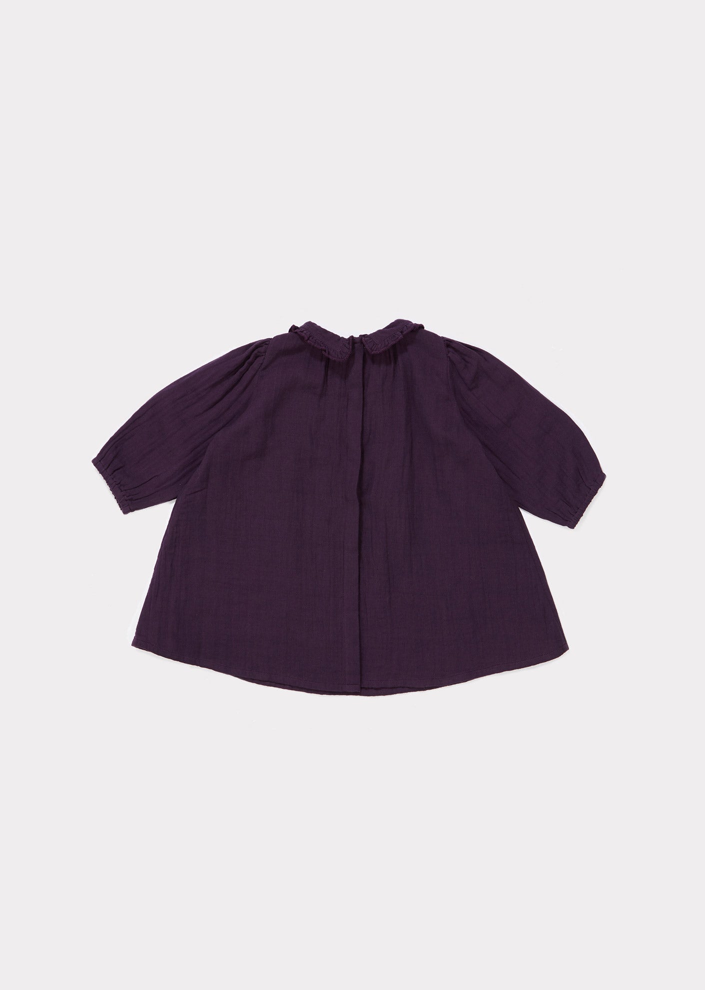 Baby Girls Purple Embroidered Cotton Dress