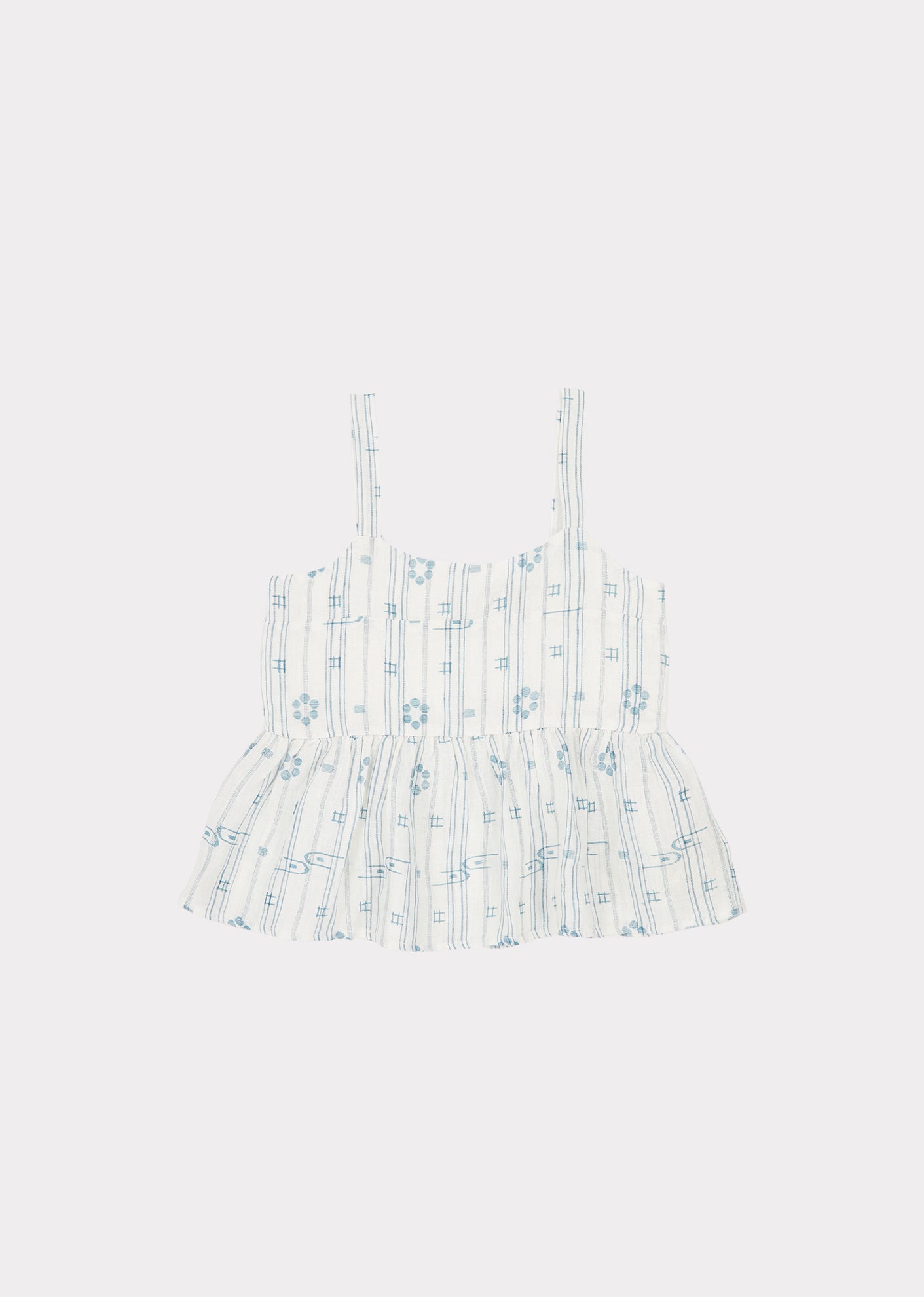 Girls Light Blue Printed Set