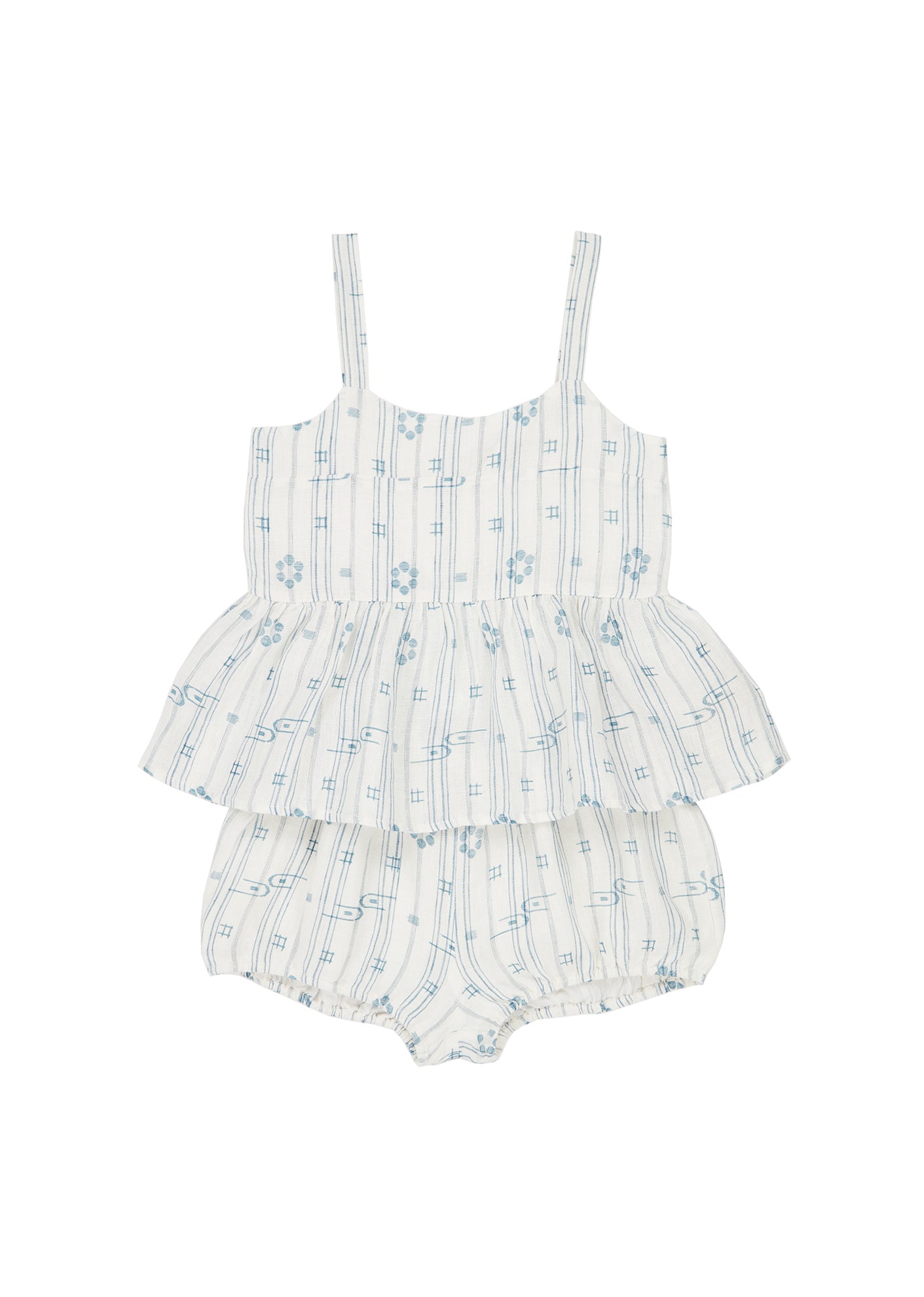 Girls Light Blue Printed Set
