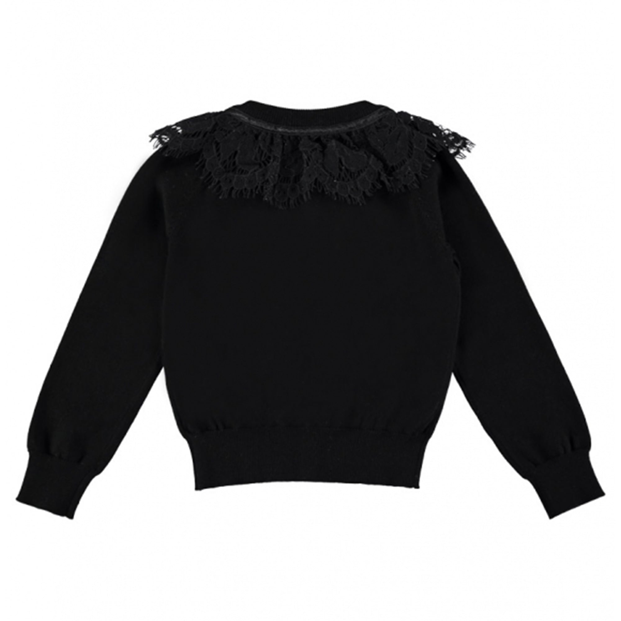 Girls Black Pierrot Cardigan