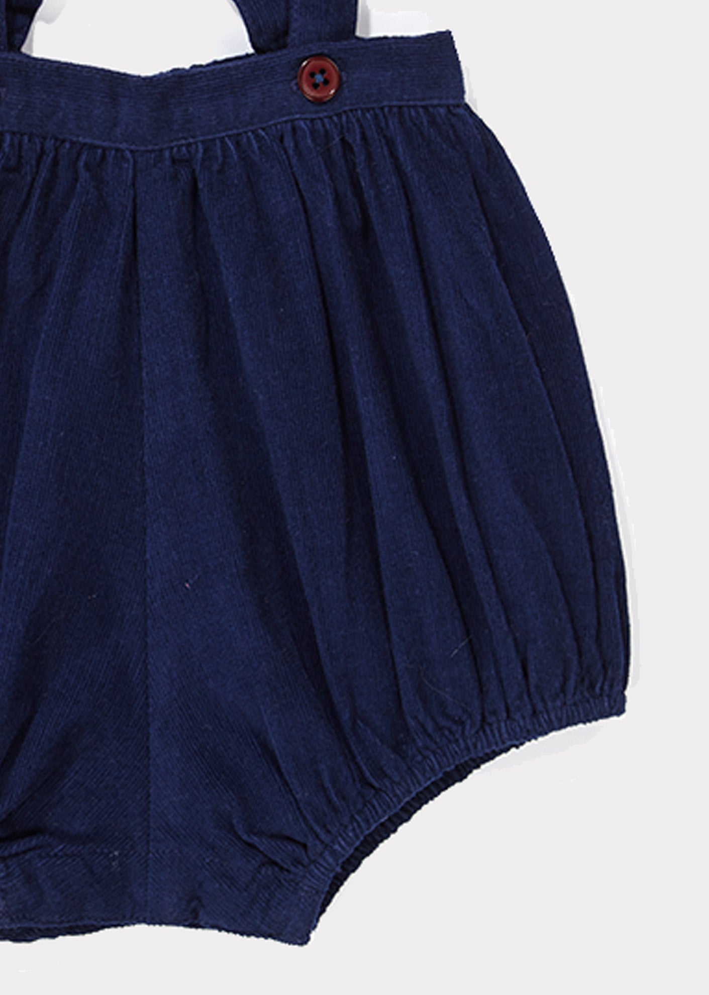 Baby Girls Blue Cotton Straps Shorts