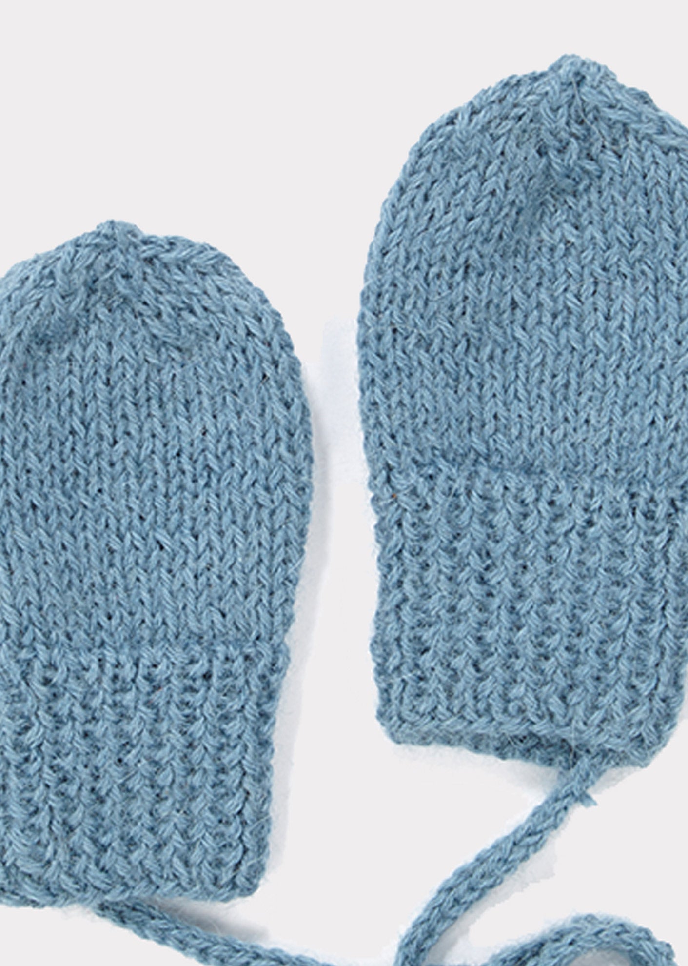 Baby Boys Blue Alpaca Gloves