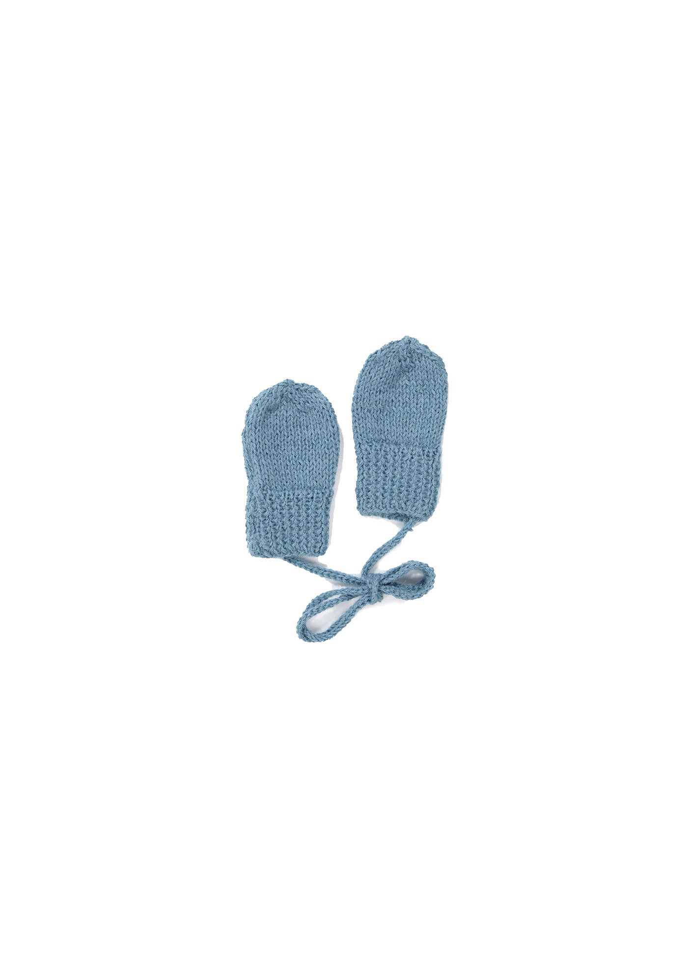 Baby Boys Blue Alpaca Gloves