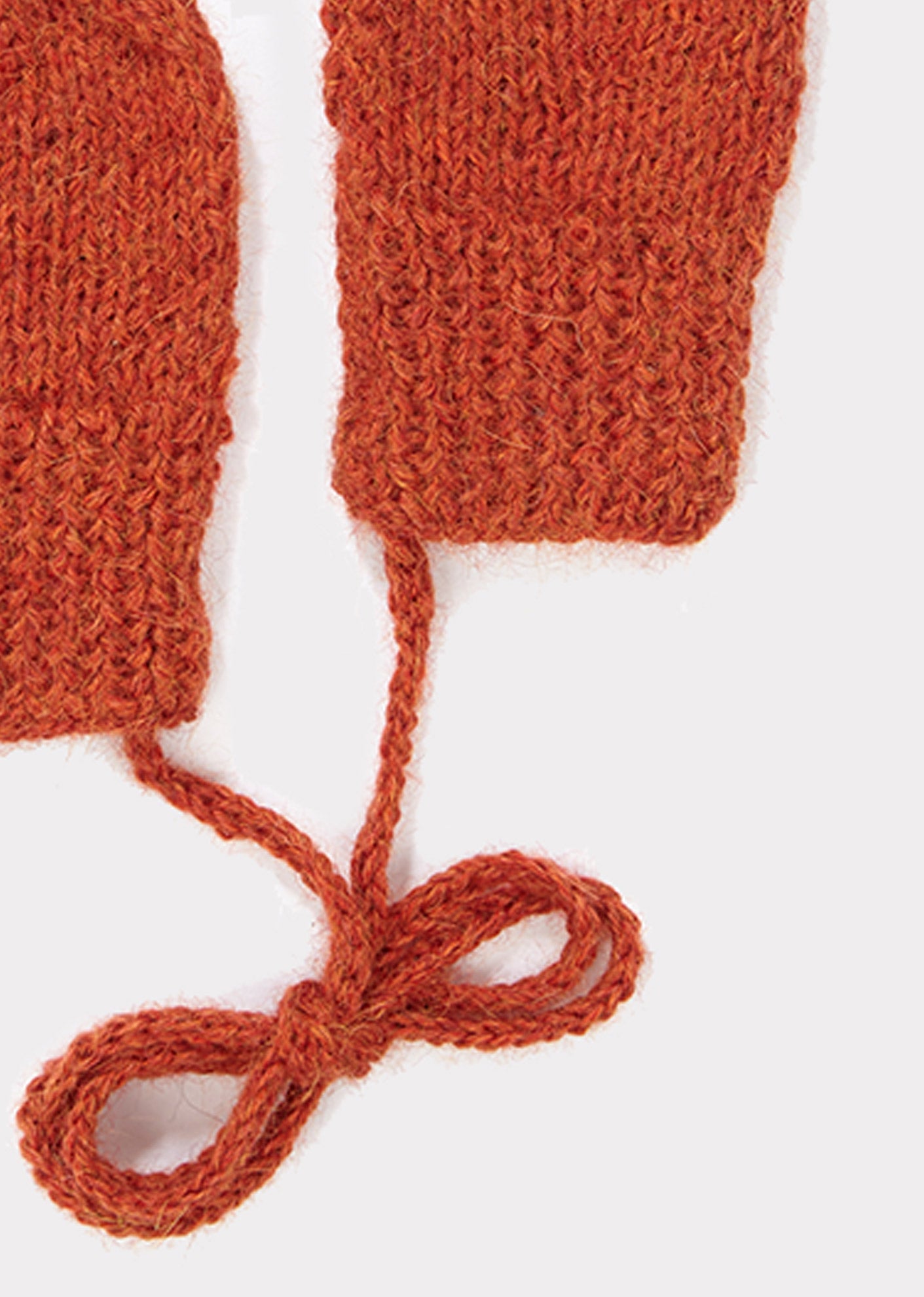 Baby Girls Orange Alpaca Gloves