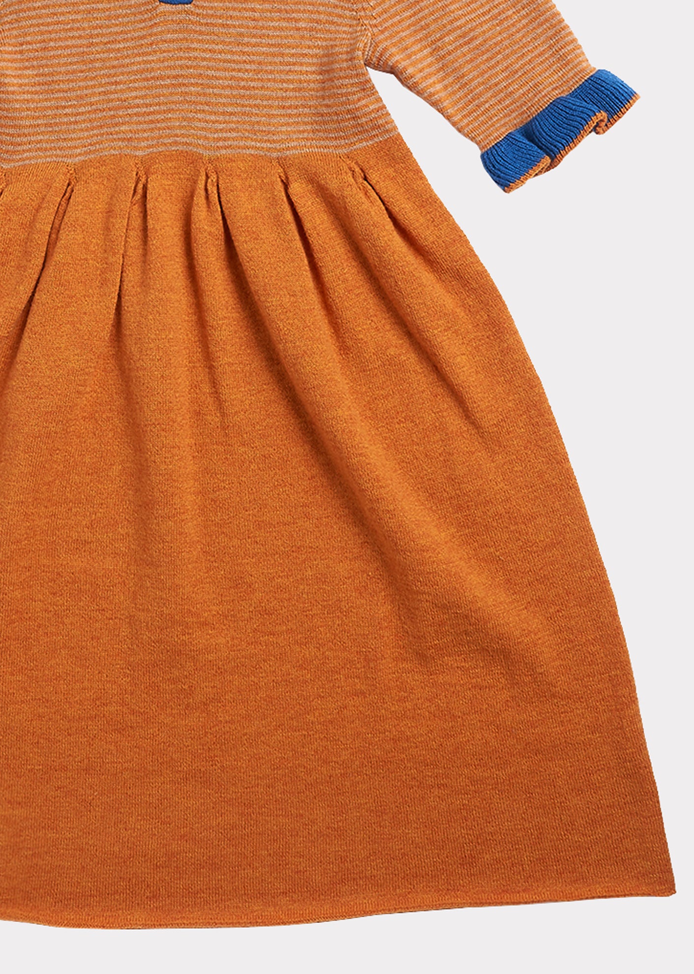 Girls Caramel Knit Cotton Dress