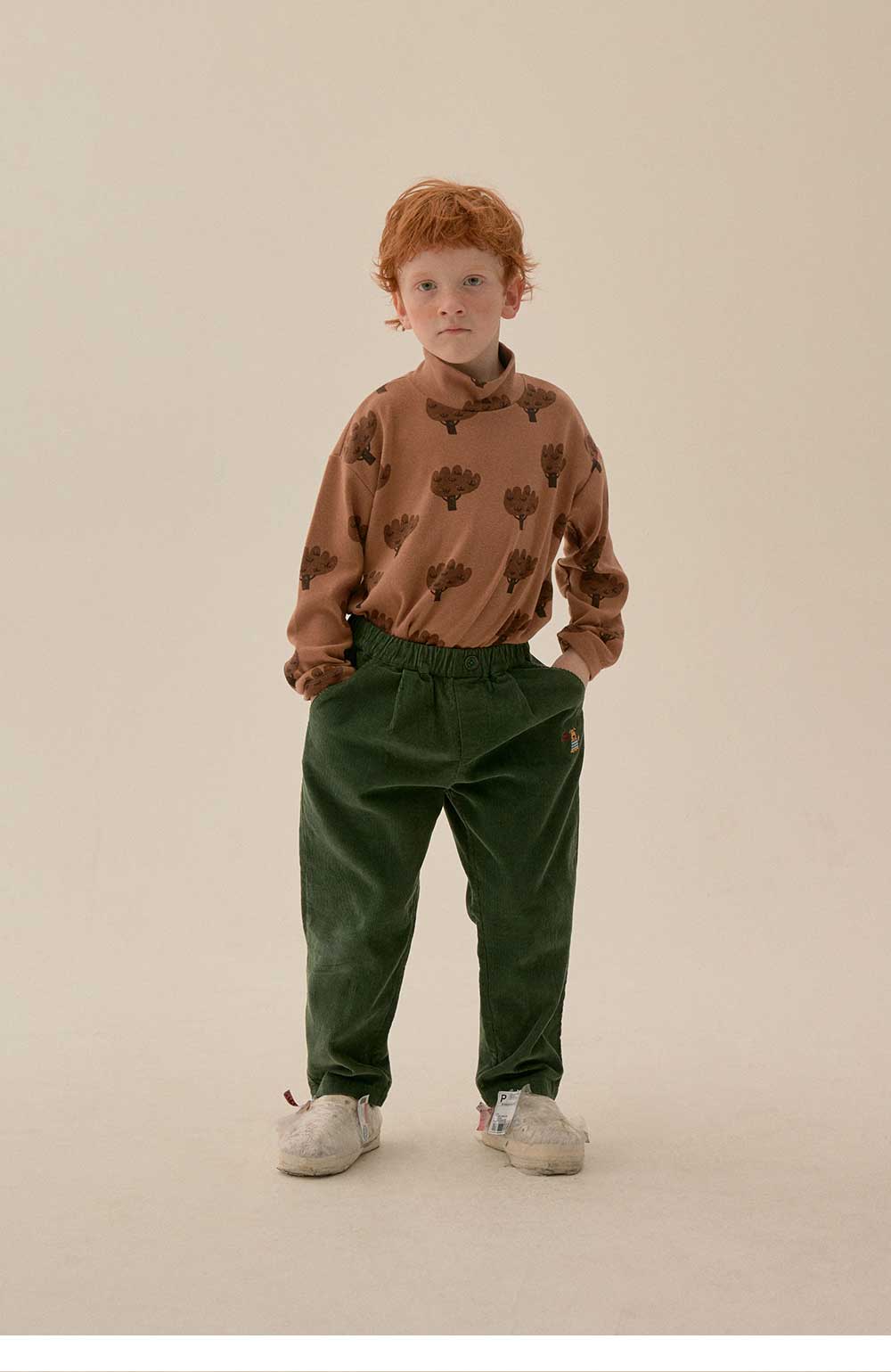 Boys & Girls Green Corduroy Trousers