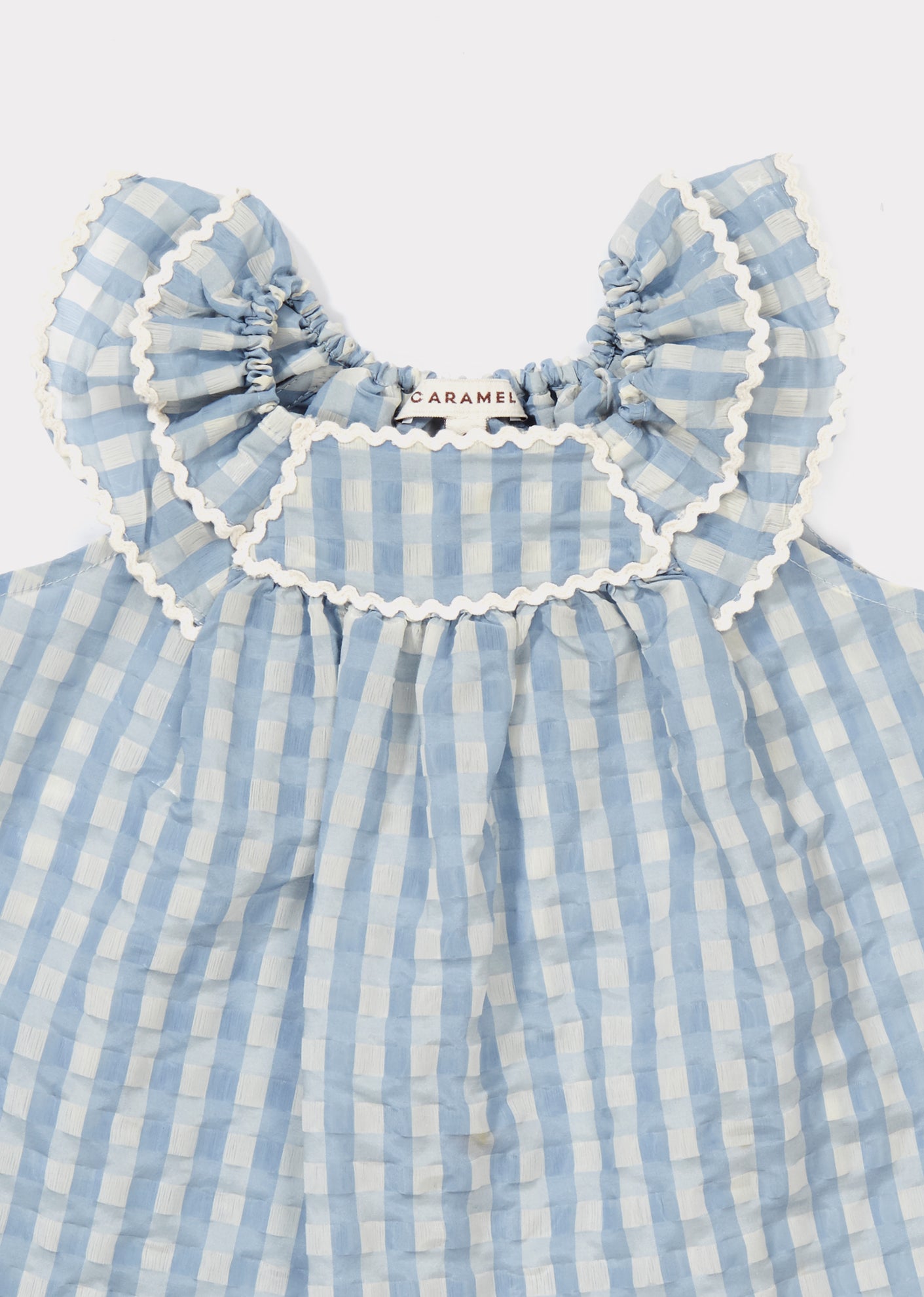Baby Girls Pale Blue Woven Dress