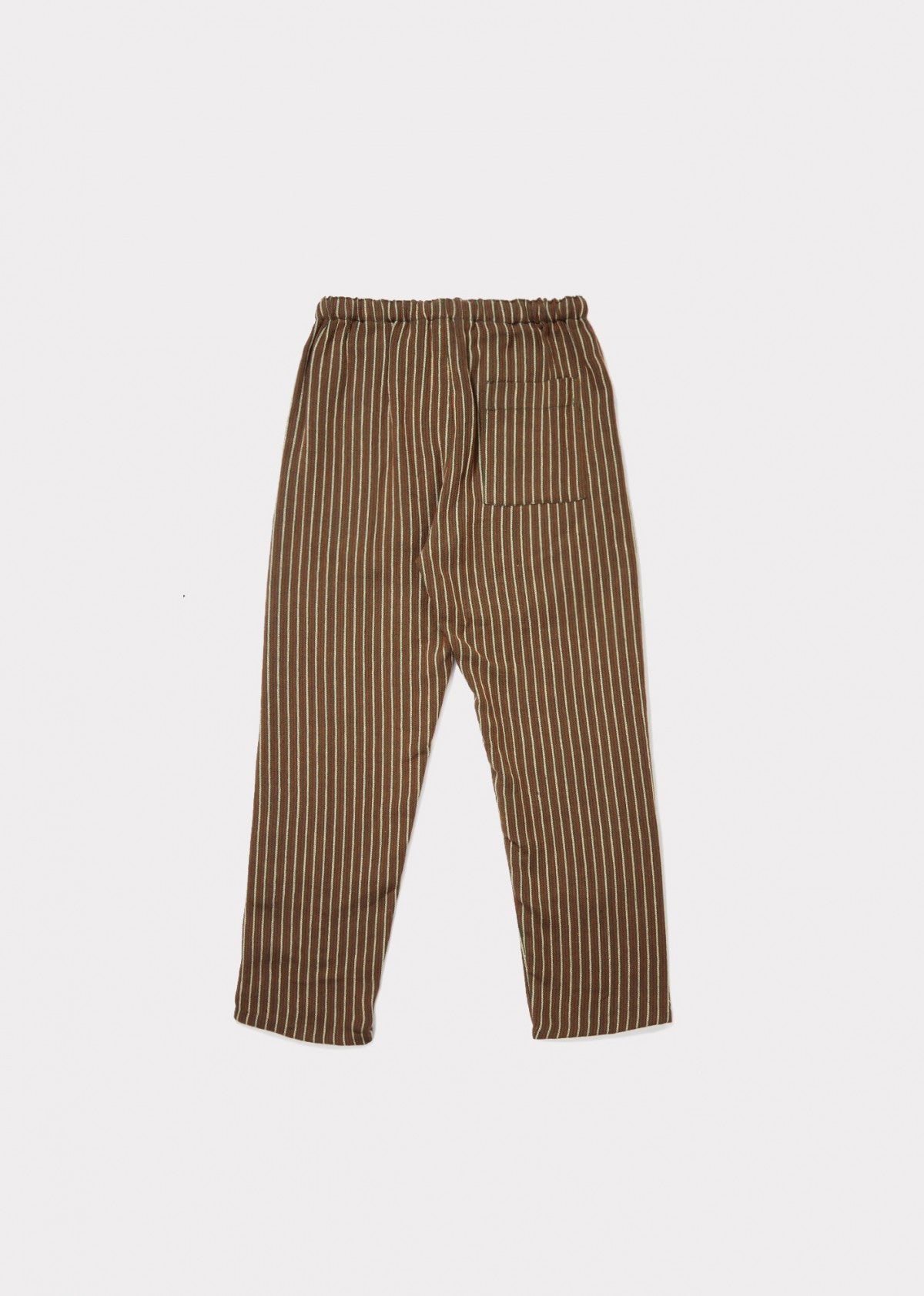 Girls Brown & Green Striped Trousers
